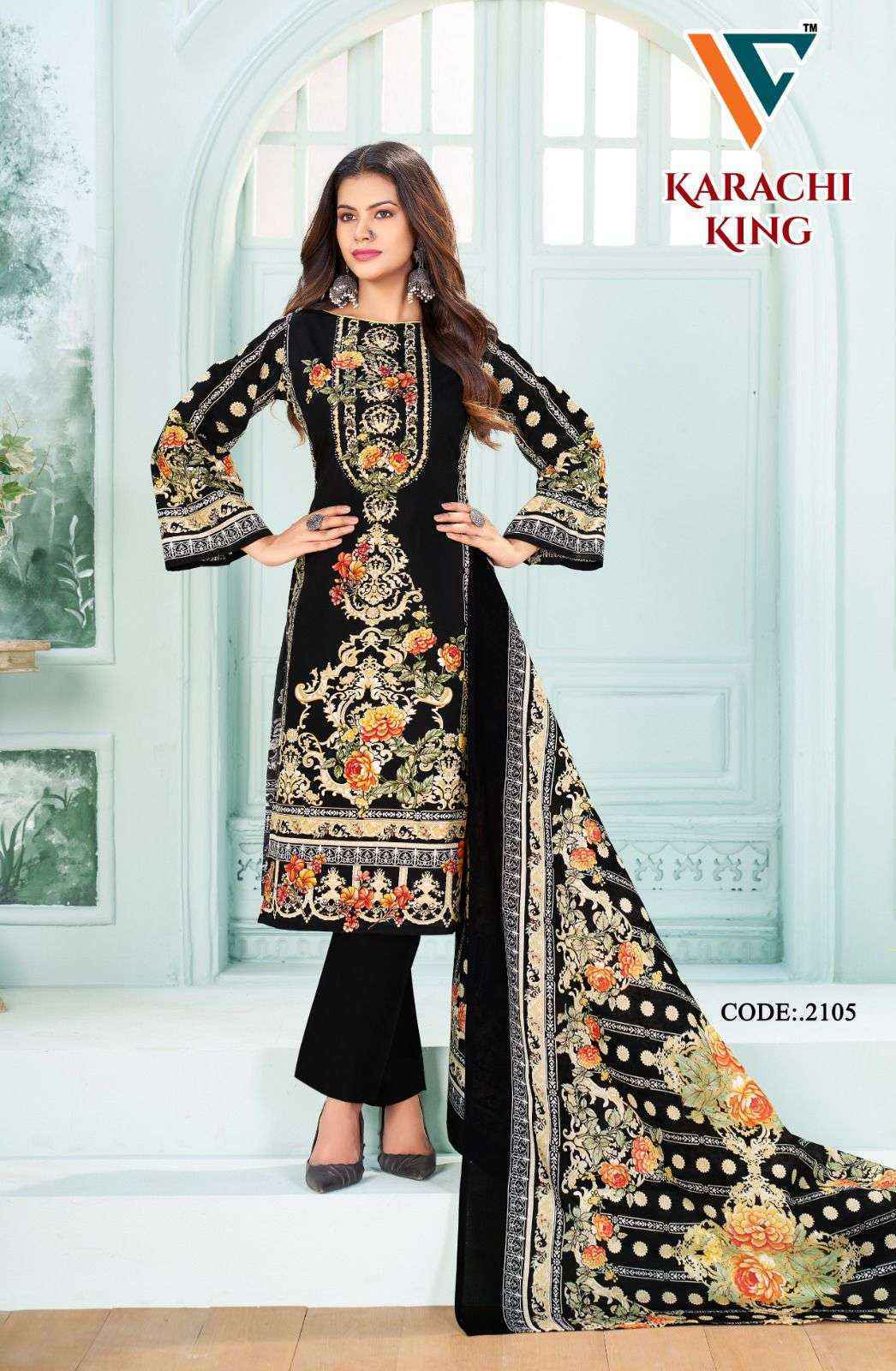 Vandana Creation Karachi King Vol 21 Wholesale Cotton Dress Material ( 8 pcs Catalogue )