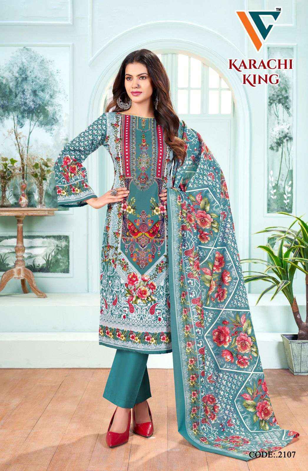 Vandana Creation Karachi King Vol 21 Wholesale Cotton Dress Material ( 8 pcs Catalogue )