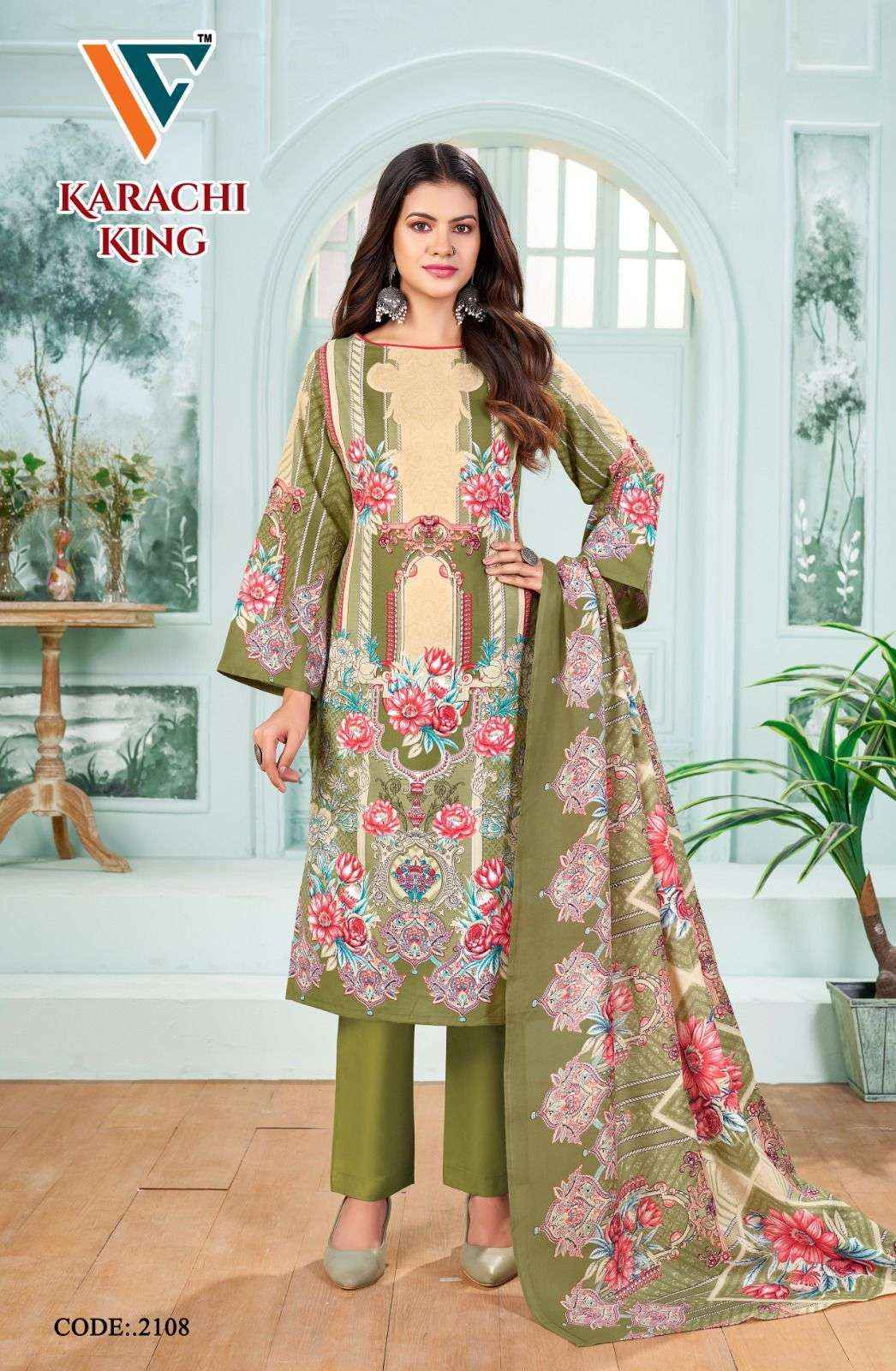 Vandana Creation Karachi King Vol 21 Wholesale Cotton Dress Material ( 8 pcs Catalogue )