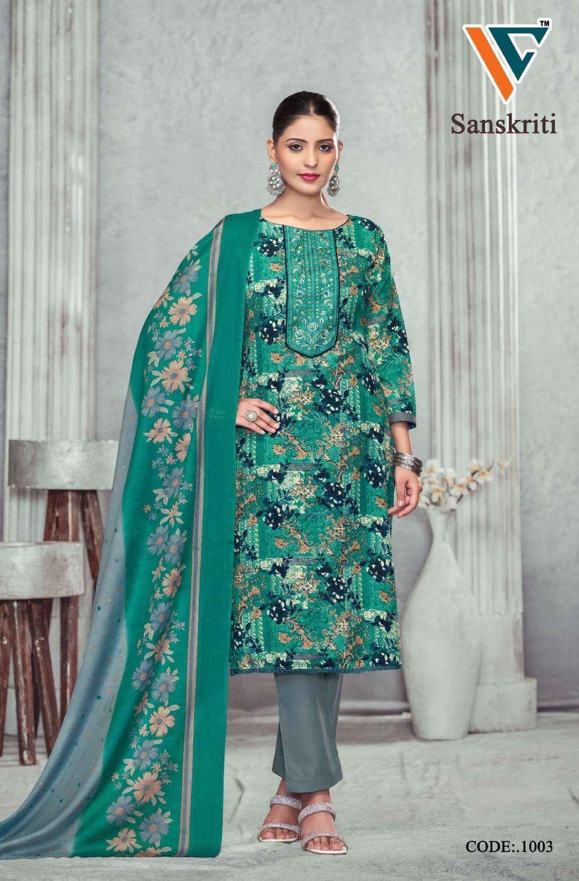Vandana Creation Sanskriti‎ Vol 1 Cotton Dress Material Wholesale Price ( 8 Pcs Catalog )