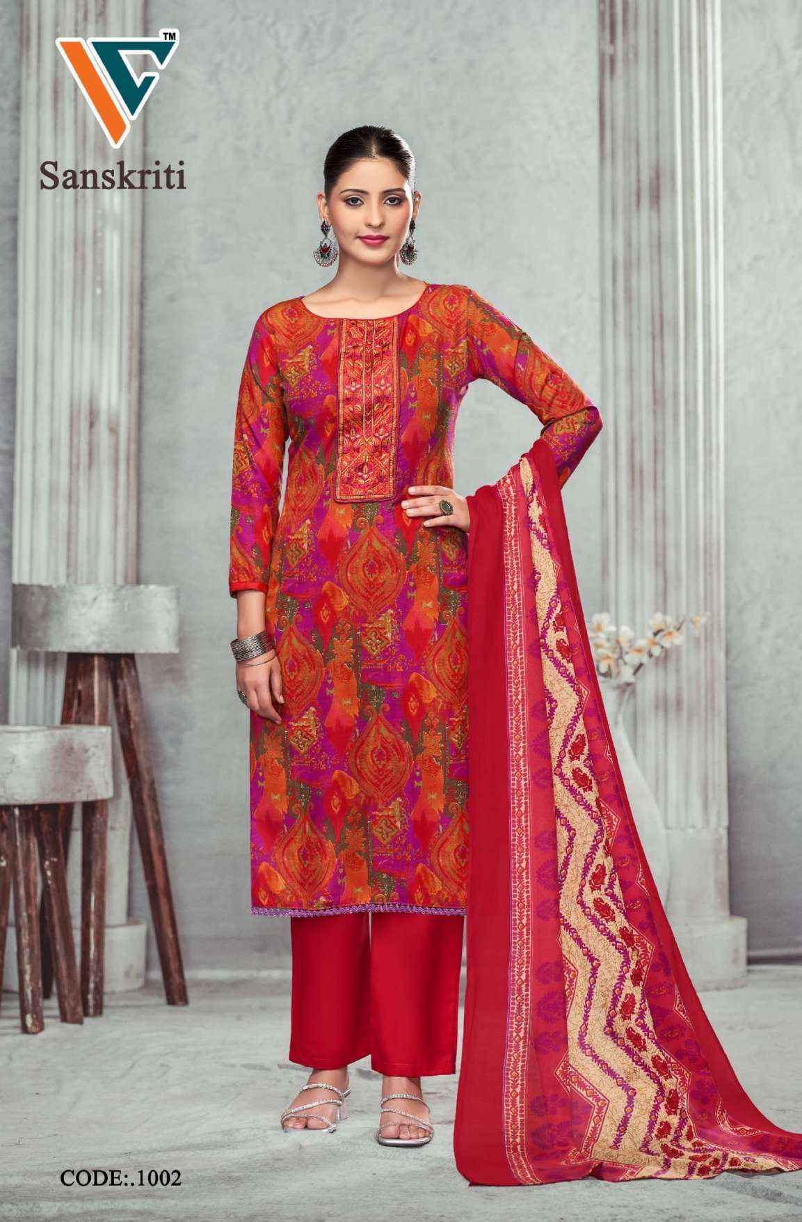 Vandana Creation Sanskriti‎ Vol 1 Cotton Dress Material Wholesale Price ( 8 Pcs Catalog )