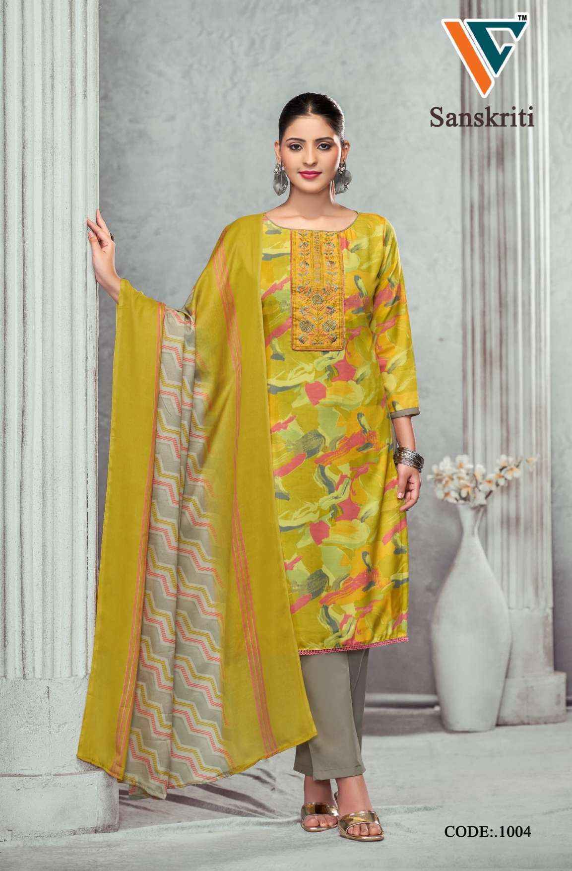 Vandana Creation Sanskriti‎ Vol 1 Cotton Dress Material Wholesale Price ( 8 Pcs Catalog )