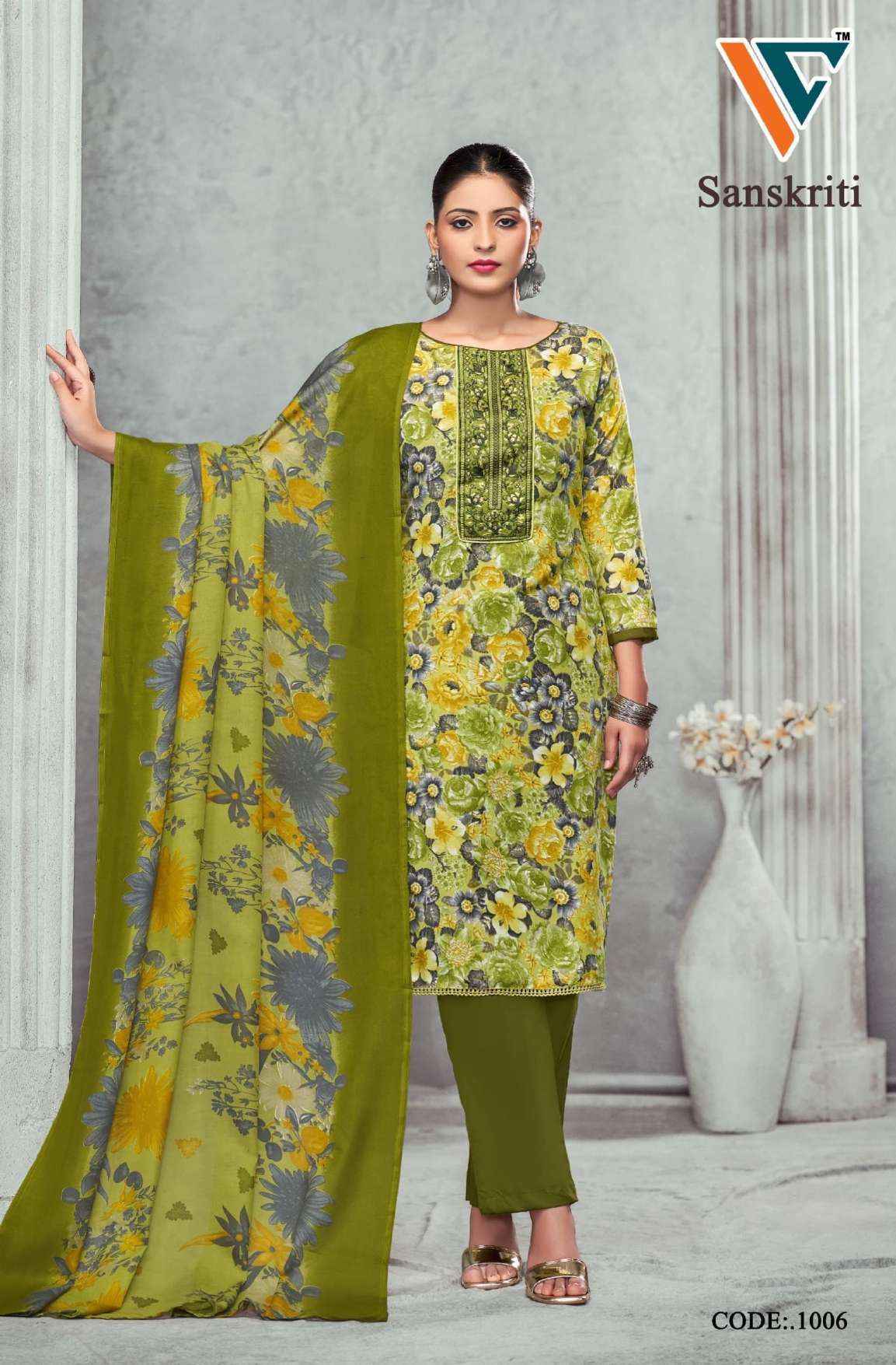 Vandana Creation Sanskriti‎ Vol 1 Cotton Dress Material Wholesale Price ( 8 Pcs Catalog )