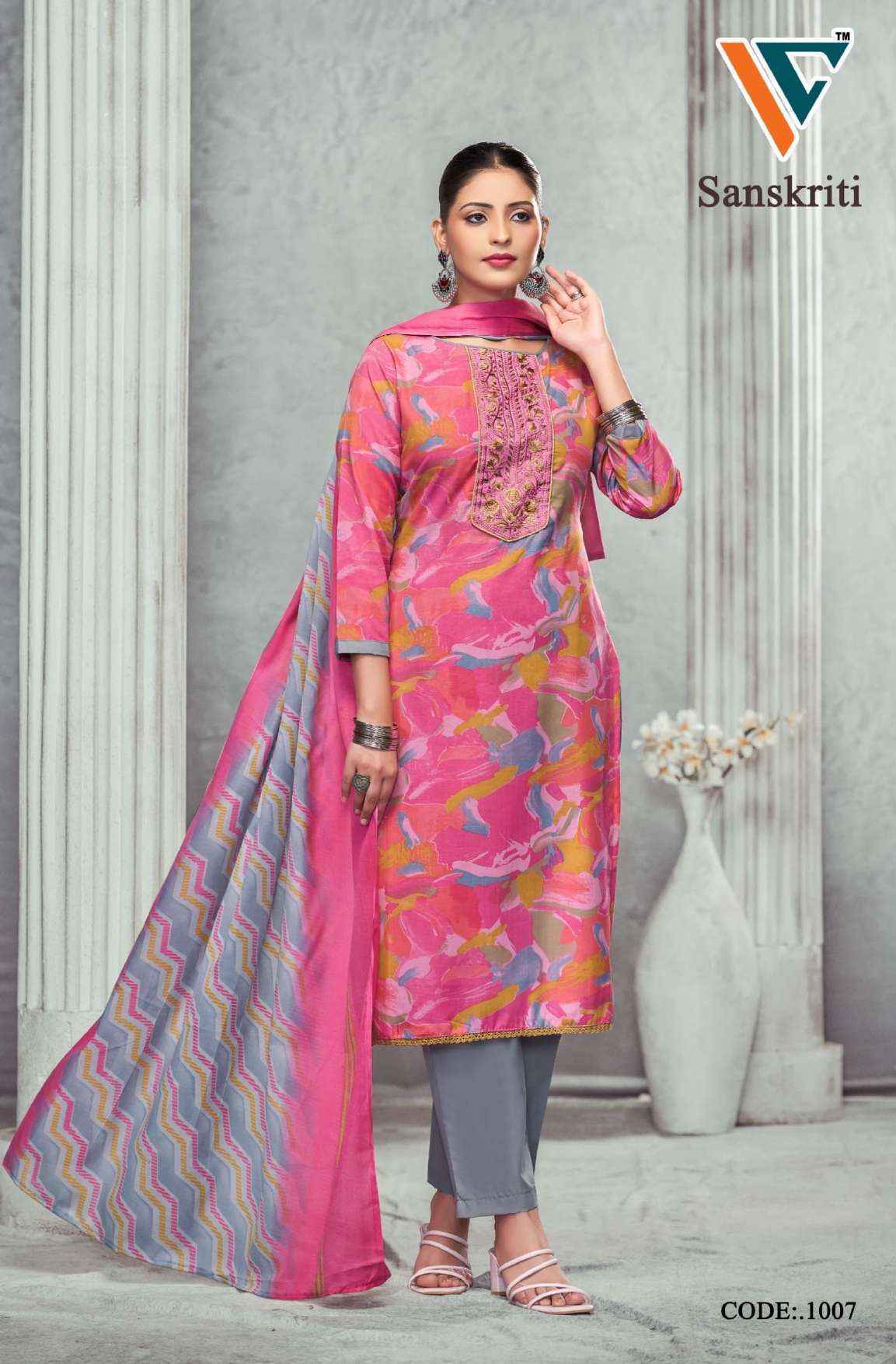 Vandana Creation Sanskriti‎ Vol 1 Cotton Dress Material Wholesale Price ( 8 Pcs Catalog )