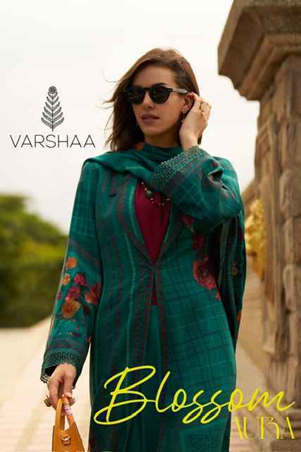 Varsha Blossom Aura Viscouse Pashmina Dress Material Wholesale Price ( 4 Pcs Catalog )