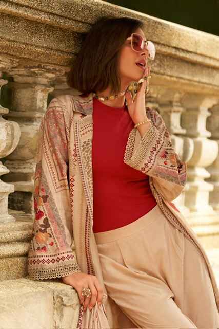 Varsha Blossom Aura Viscouse Pashmina Dress Material Wholesale Price ( 4 Pcs Catalog )