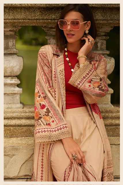 Varsha Blossom Aura Viscouse Pashmina Dress Material Wholesale Price ( 4 Pcs Catalog )