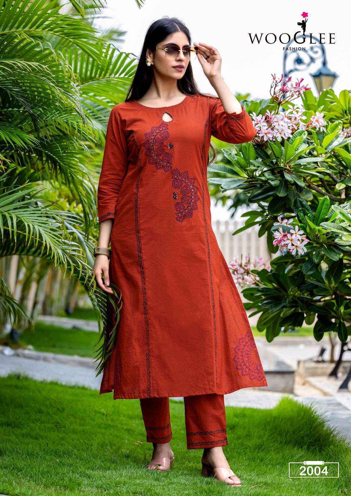 Wooglee Malvika Cotton Kurti With Bottom Wholesale Surat ( 6 pcs Catalogue