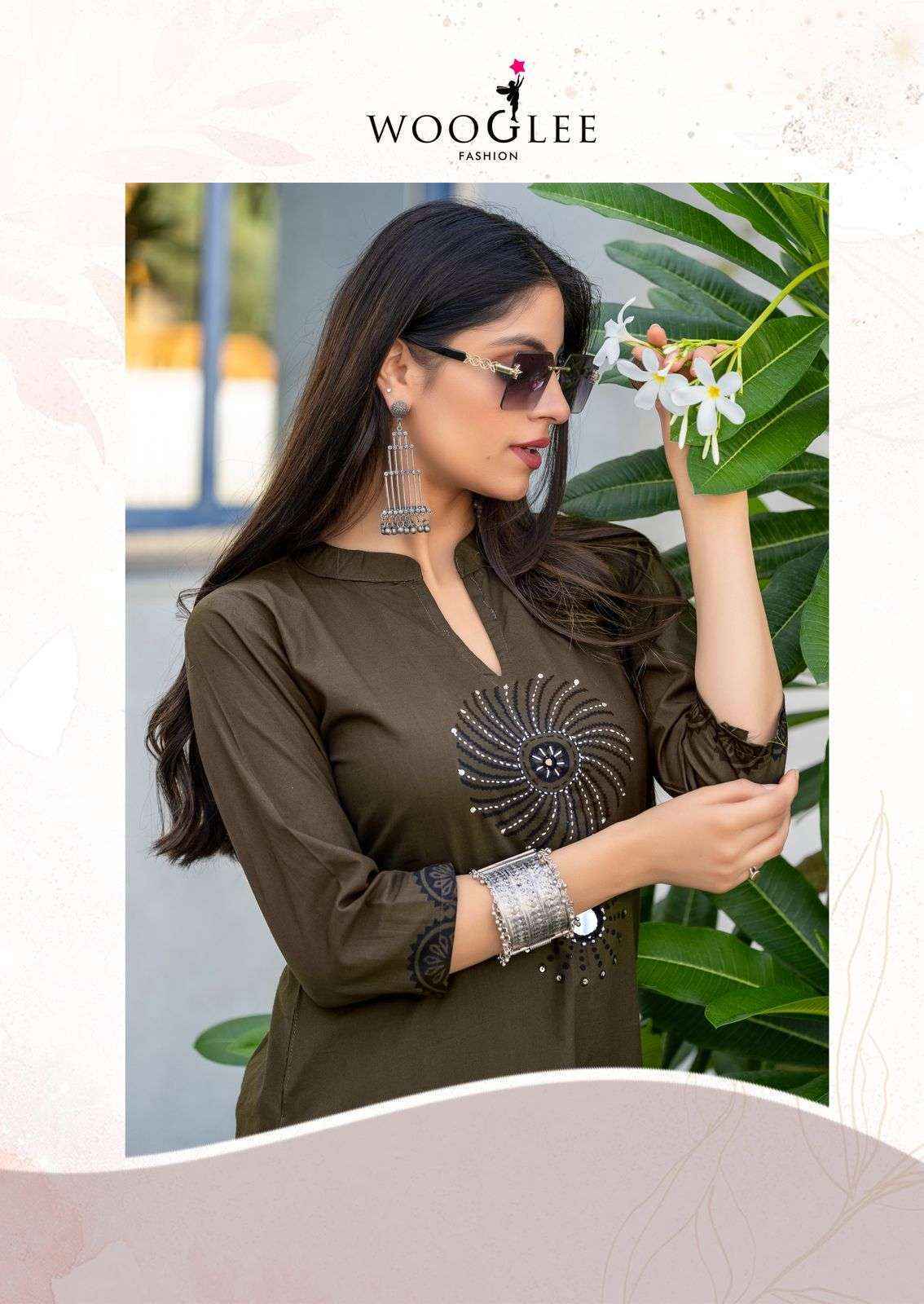 Wooglee Malvika Cotton Kurti With Bottom Wholesale Surat ( 6 pcs Catalogue