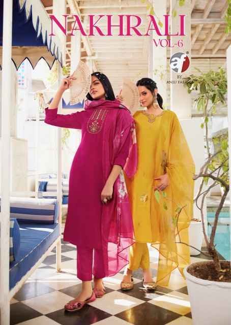 Anju Fabrics Nakhrali Vol 6 Modal Silk Kurti Combo Set Wholesale Price ( 6 Pcs Catalog )