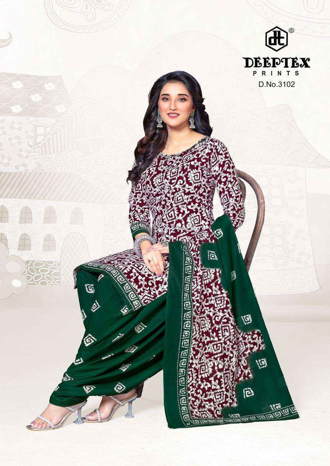 Deeptex Batik Plus Vol 31 Cotton Dress Material Wholesale Surat ( 10 pcs Catalogue )