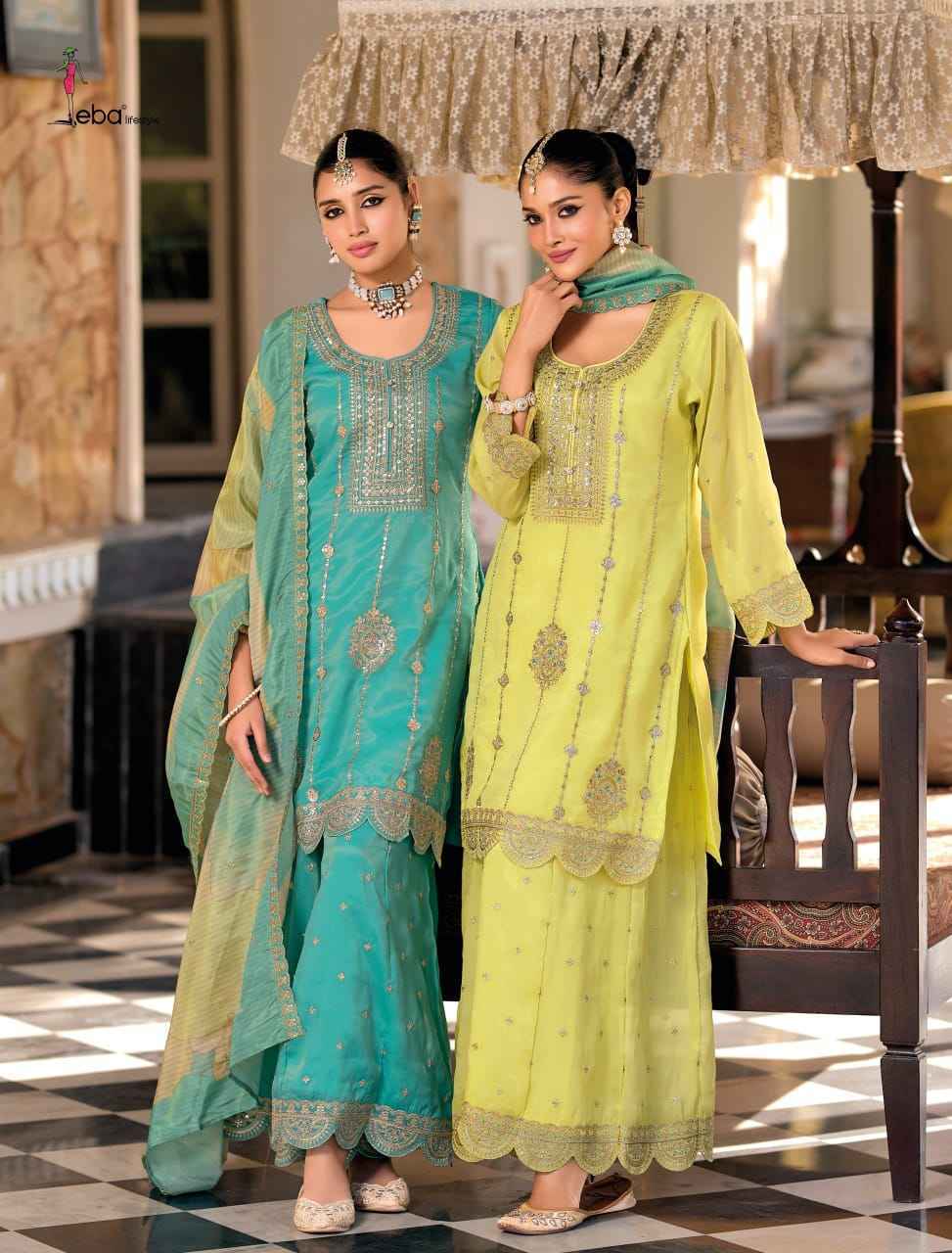Eba Lifestyle Diya Readymade Simar Suit Wholesale Price ( 2 Pcs Catalog )