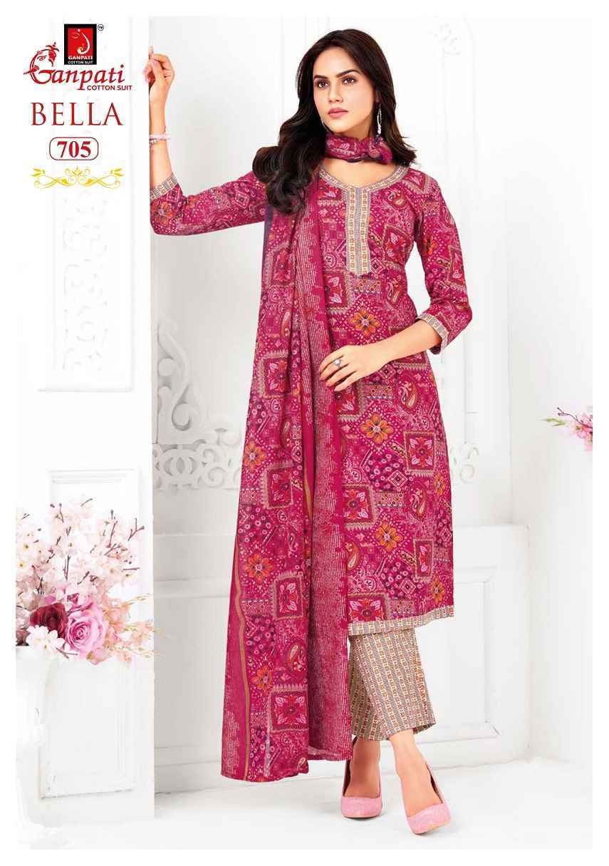 Ganpati Bella Patiyala Vol 7 Cotton Dress Material Wholesale Price ( 15 Pcs Catalog )