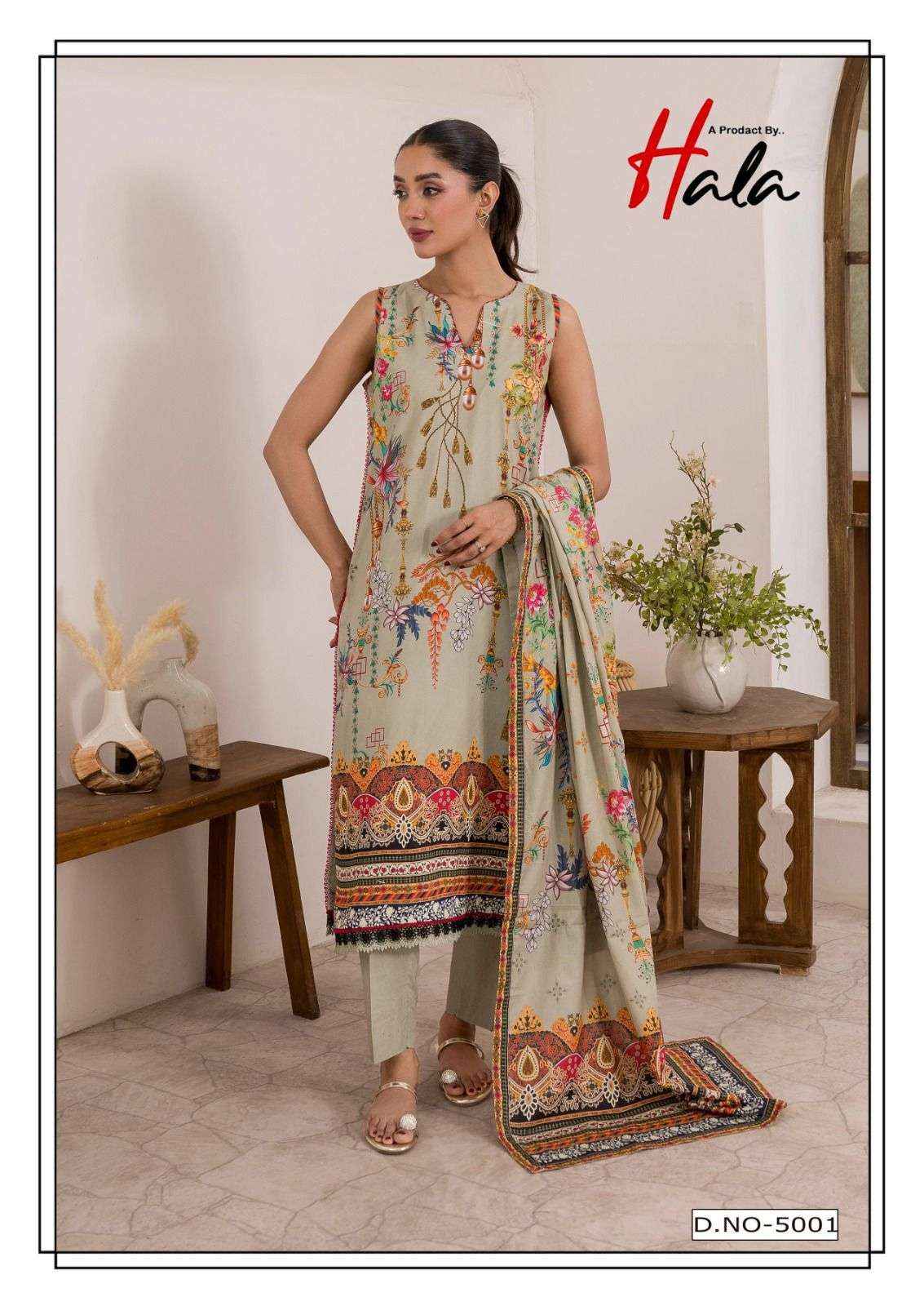 HALA RAMSHA VOL 5 COTTON DIGITAL PRINTS SALWAR SUIT WHOLESALE PRICE ( 6 PCS CATALOG )