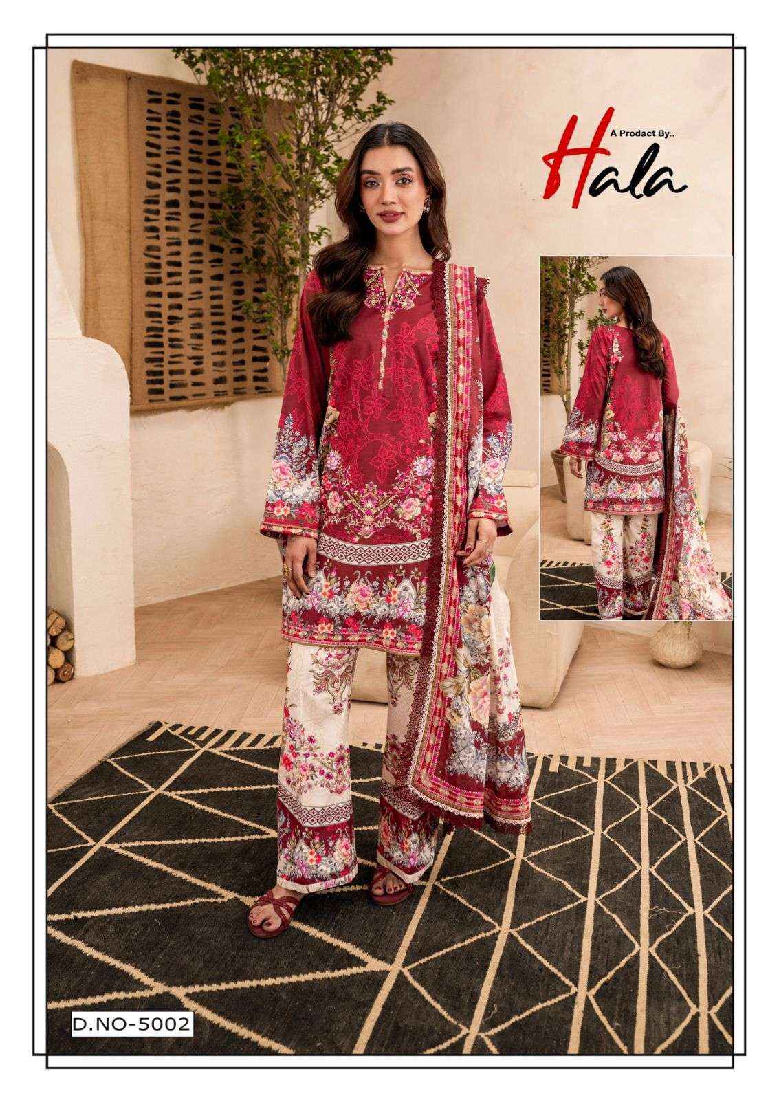 HALA RAMSHA VOL 5 COTTON DIGITAL PRINTS SALWAR SUIT WHOLESALE PRICE ( 6 PCS CATALOG )