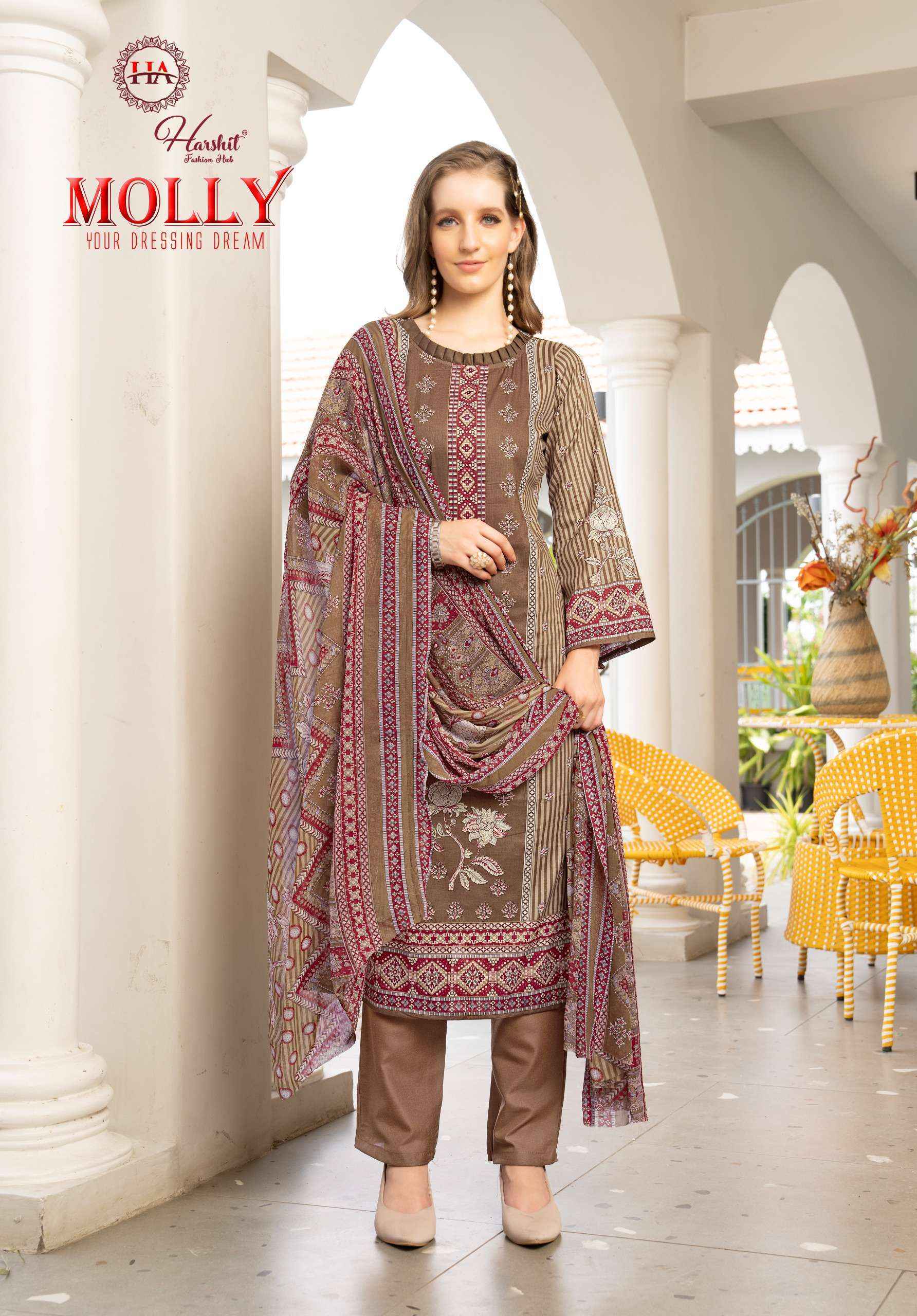 Harshit Fashion Molly Cambric Cotton Dress Material Wholesale Price ( 8 Pcs Catalog )