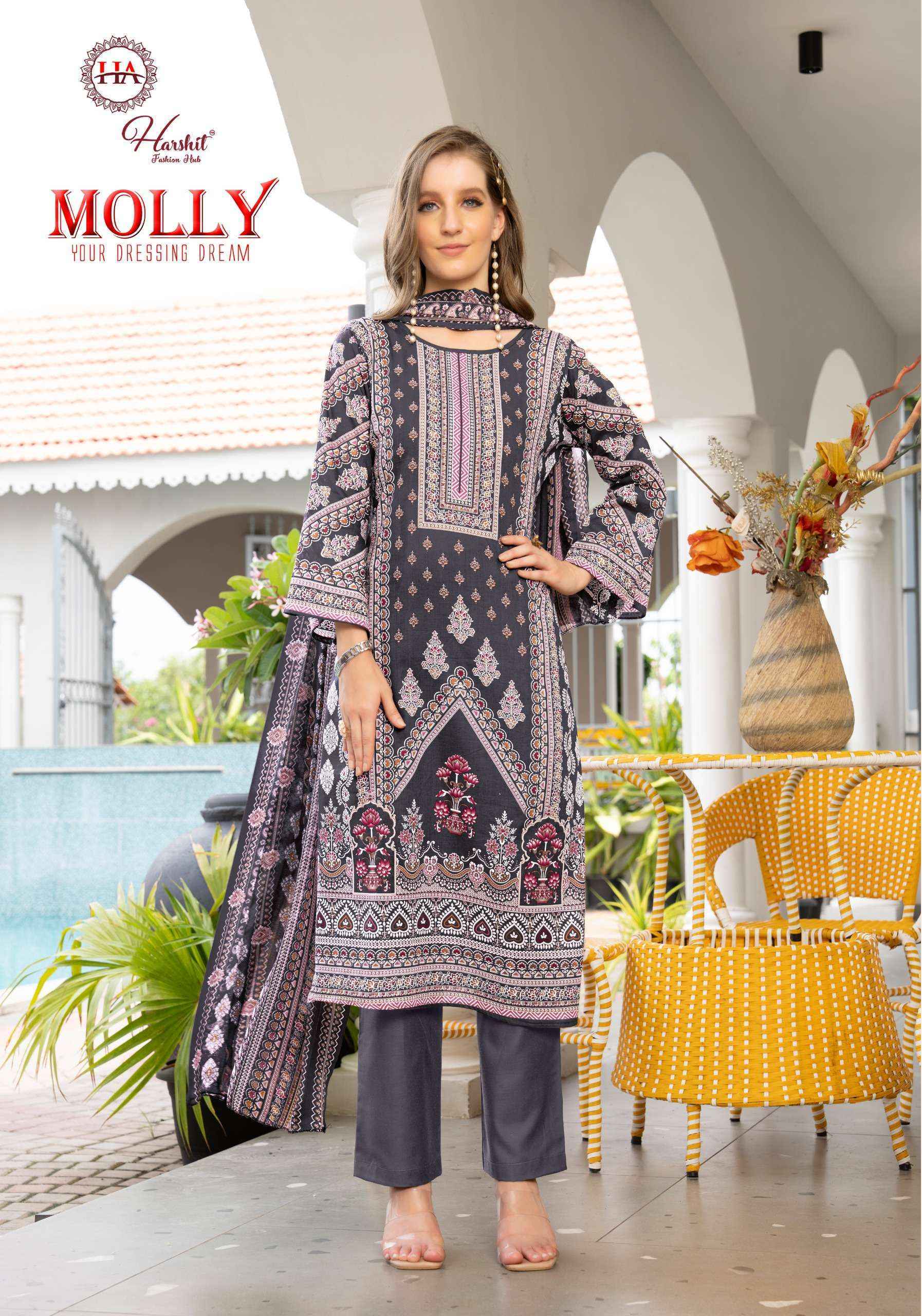 Harshit Fashion Molly Cambric Cotton Dress Material Wholesale Price ( 8 Pcs Catalog )
