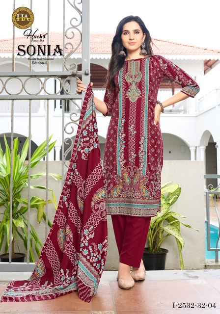 Harshit Fashion Sonia Edition 5 Cotton Dress Material Wholesale Price ( 8 Pcs Catalog )