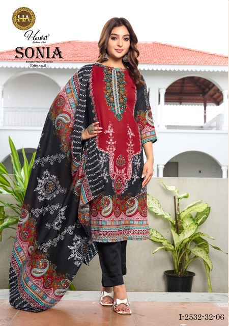 Harshit Fashion Sonia Edition 5 Cotton Dress Material Wholesale Price ( 8 Pcs Catalog )