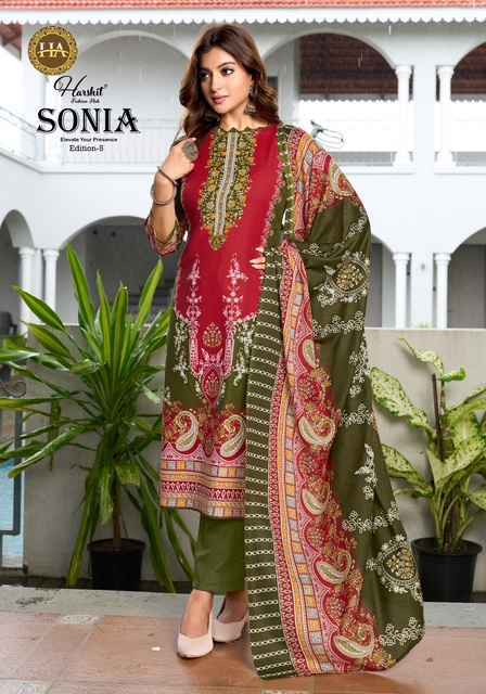 Harshit Fashion Sonia Edition 5 Cotton Dress Material Wholesale Price ( 8 Pcs Catalog )