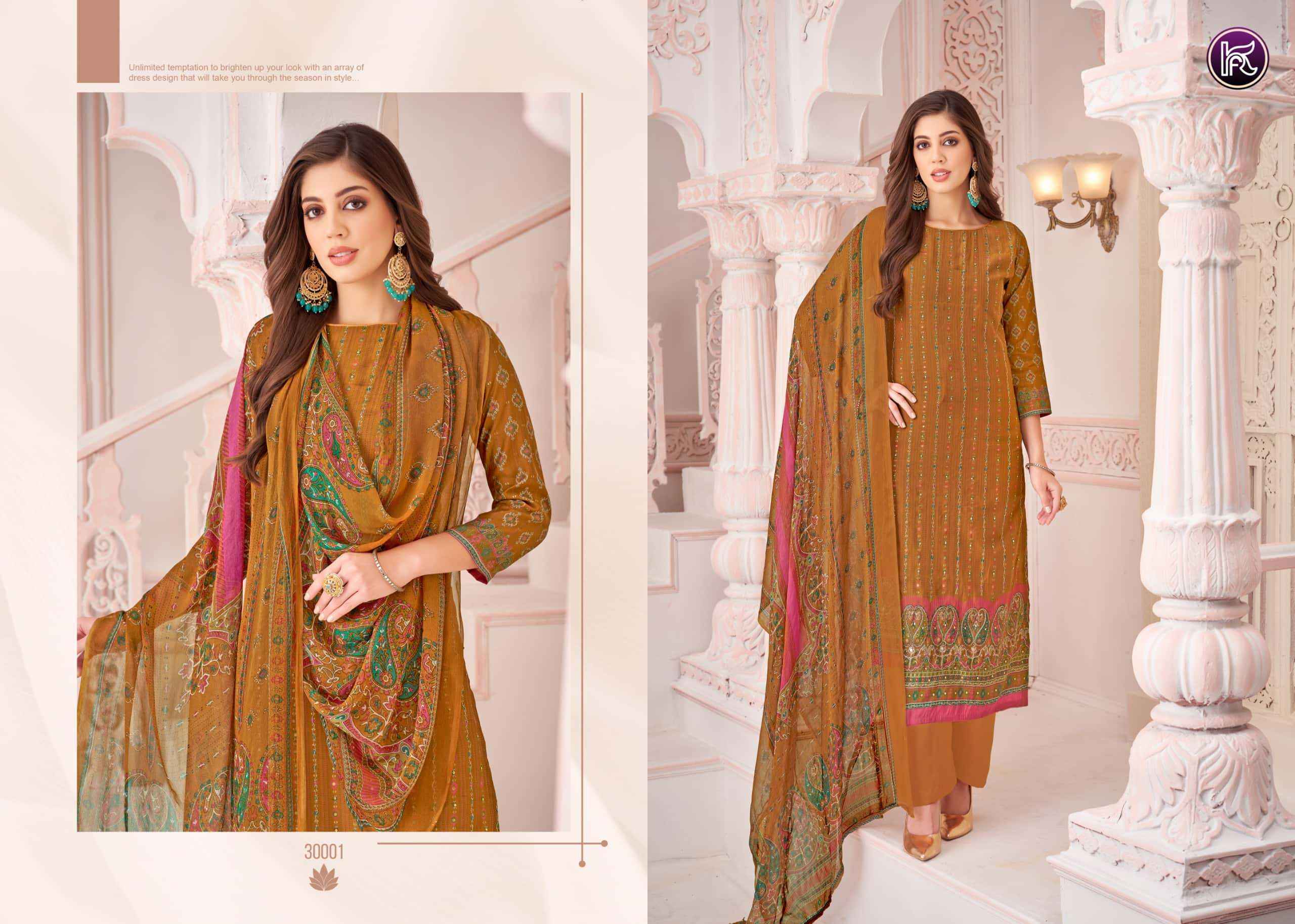 Kala Fashion Jil Mil Edition 1 Designer Handwork Muslin Salwar Kameez Wholesale Price ( 4 Pcs Catalog )