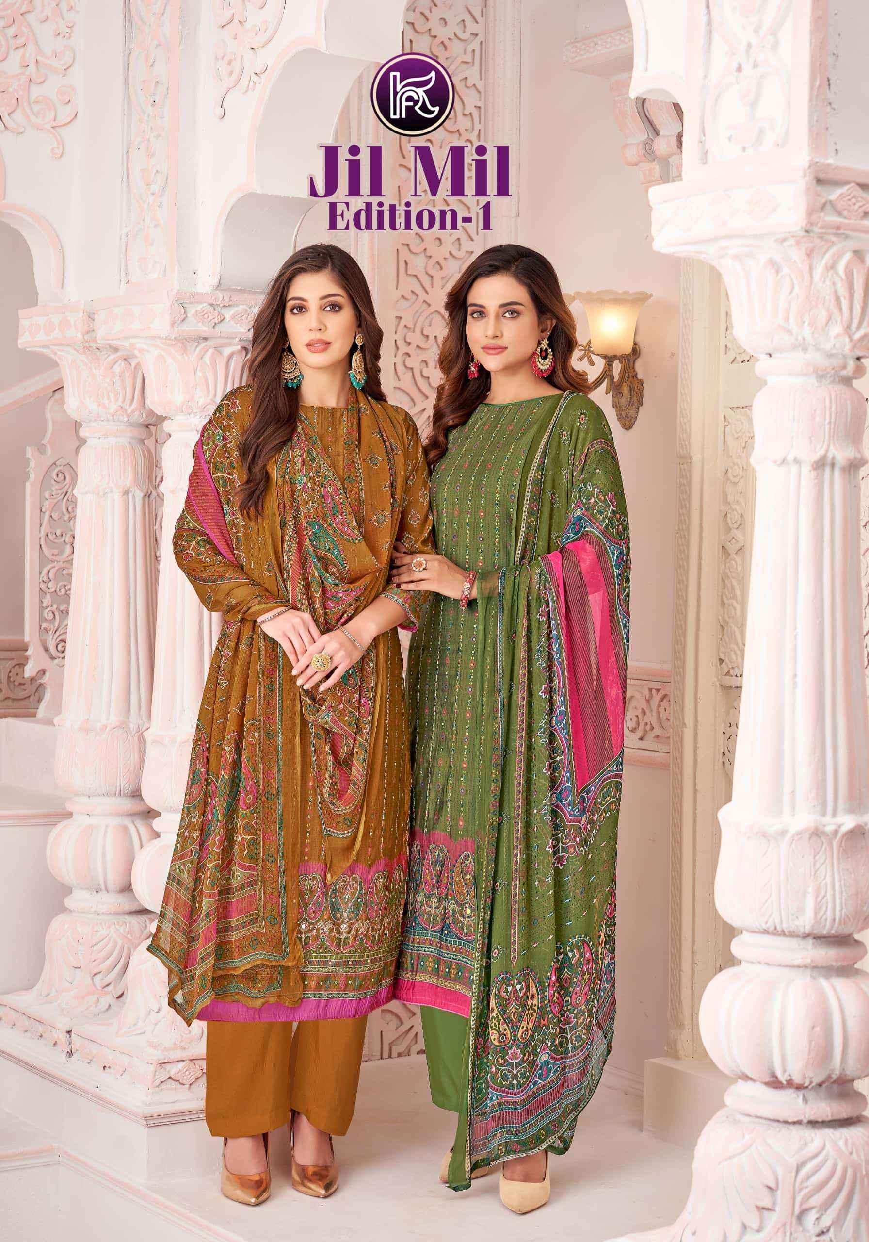 Kala Fashion Jil Mil Edition 1 Designer Handwork Muslin Salwar Kameez Wholesale Price ( 4 Pcs Catalog )