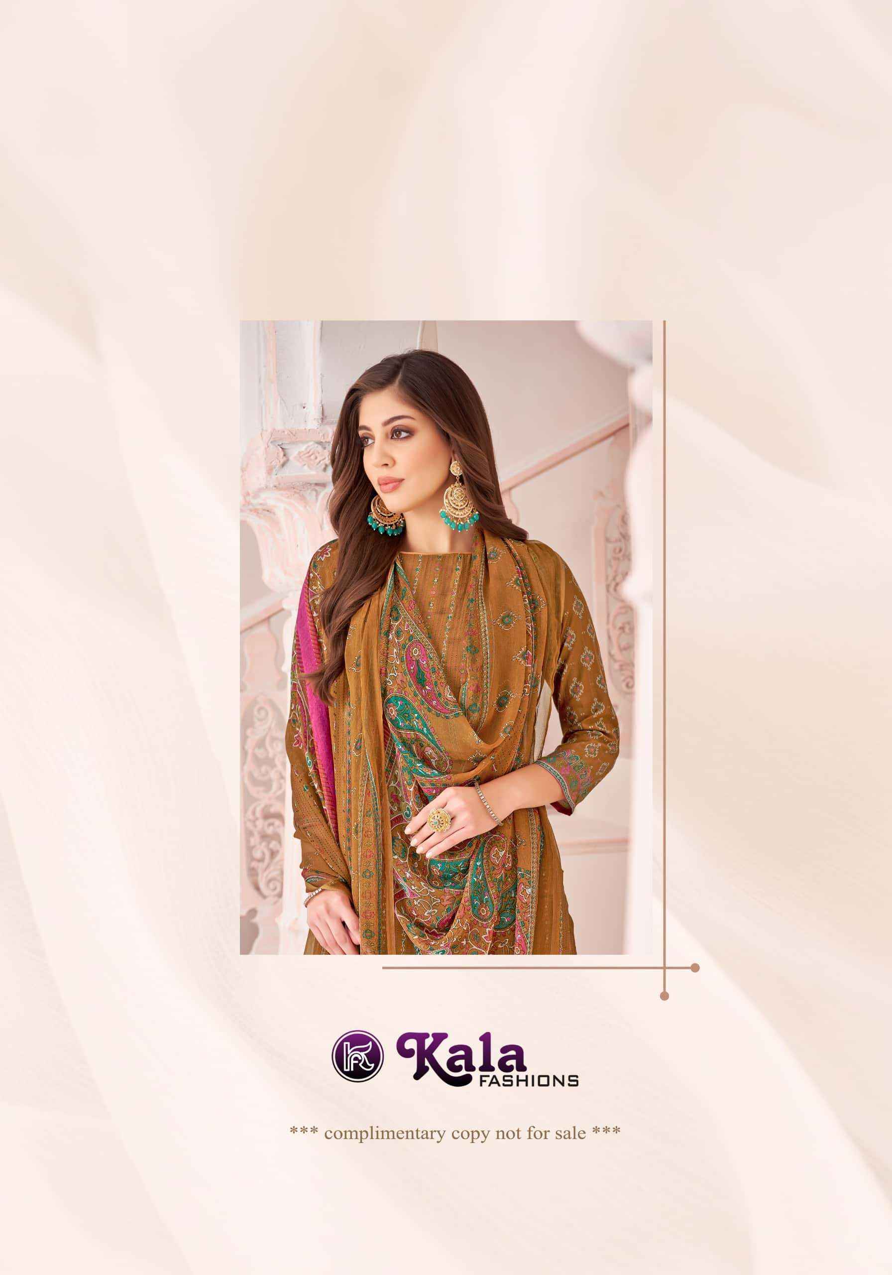 Kala Fashion Jil Mil Edition 1 Designer Handwork Muslin Salwar Kameez Wholesale Price ( 4 Pcs Catalog )