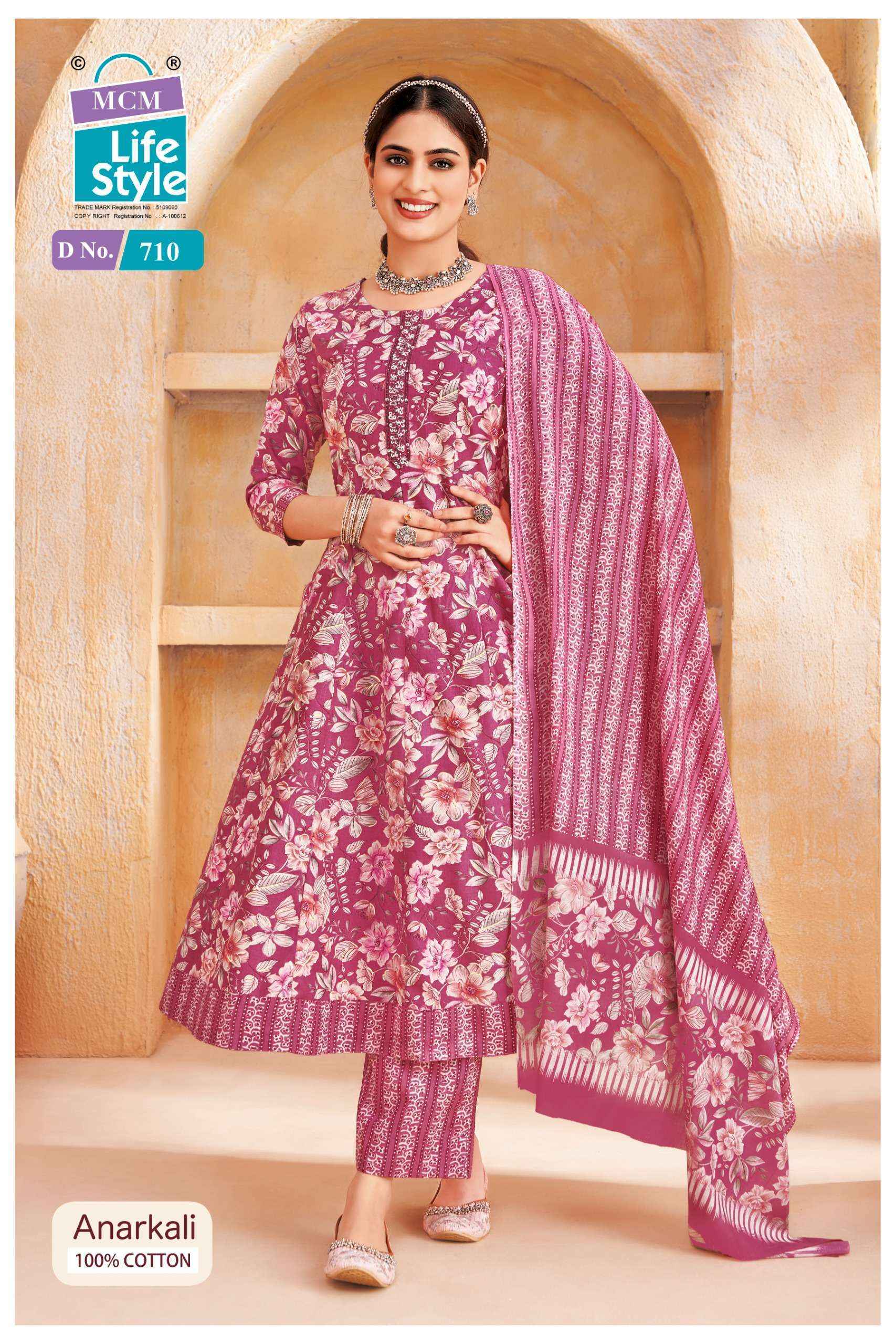 MCM Lifestyle Anarkali Vol 7 Cotton Readymade Suit ( 10 pcs Catalogue ) Wholesale Catalog Surat