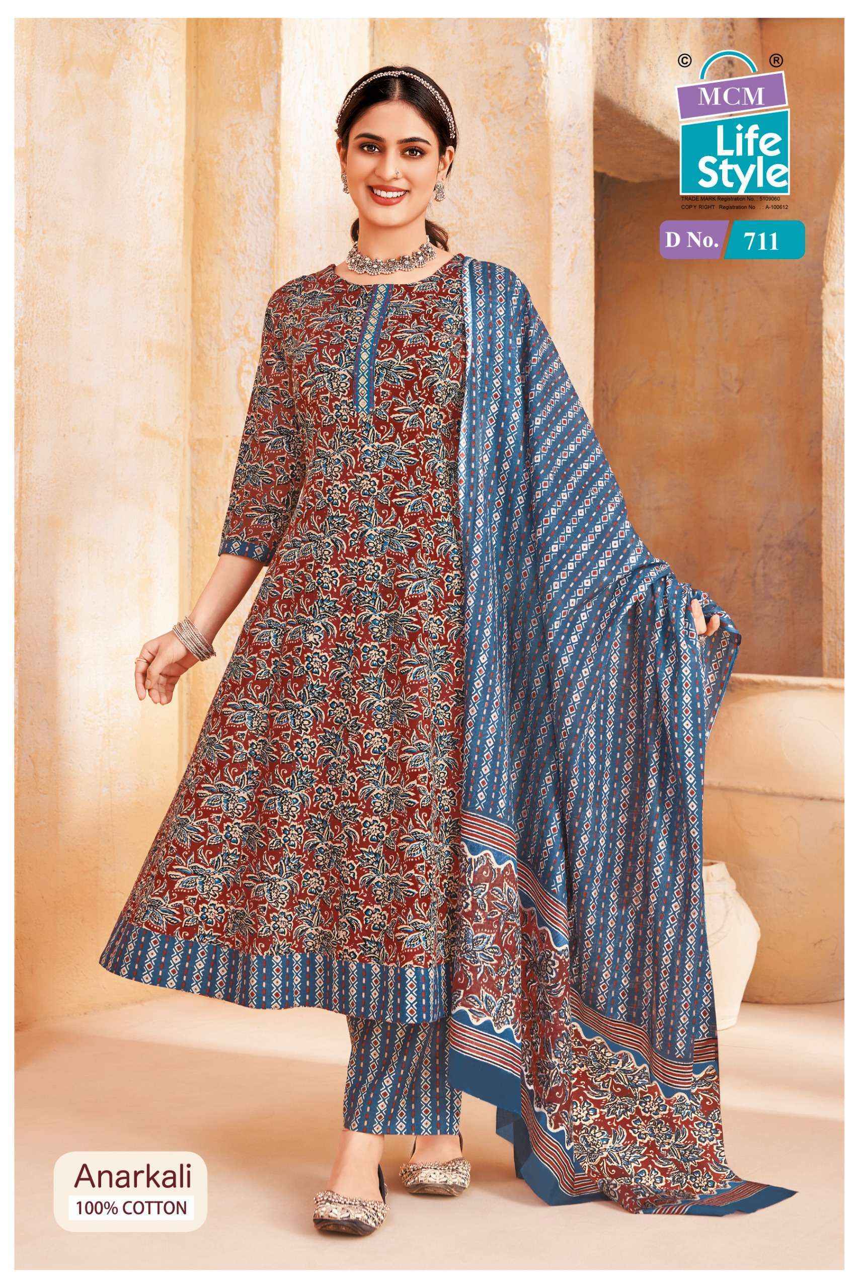MCM Lifestyle Anarkali Vol 7 Cotton Readymade Suit ( 10 pcs Catalogue ) Wholesale Catalog Surat
