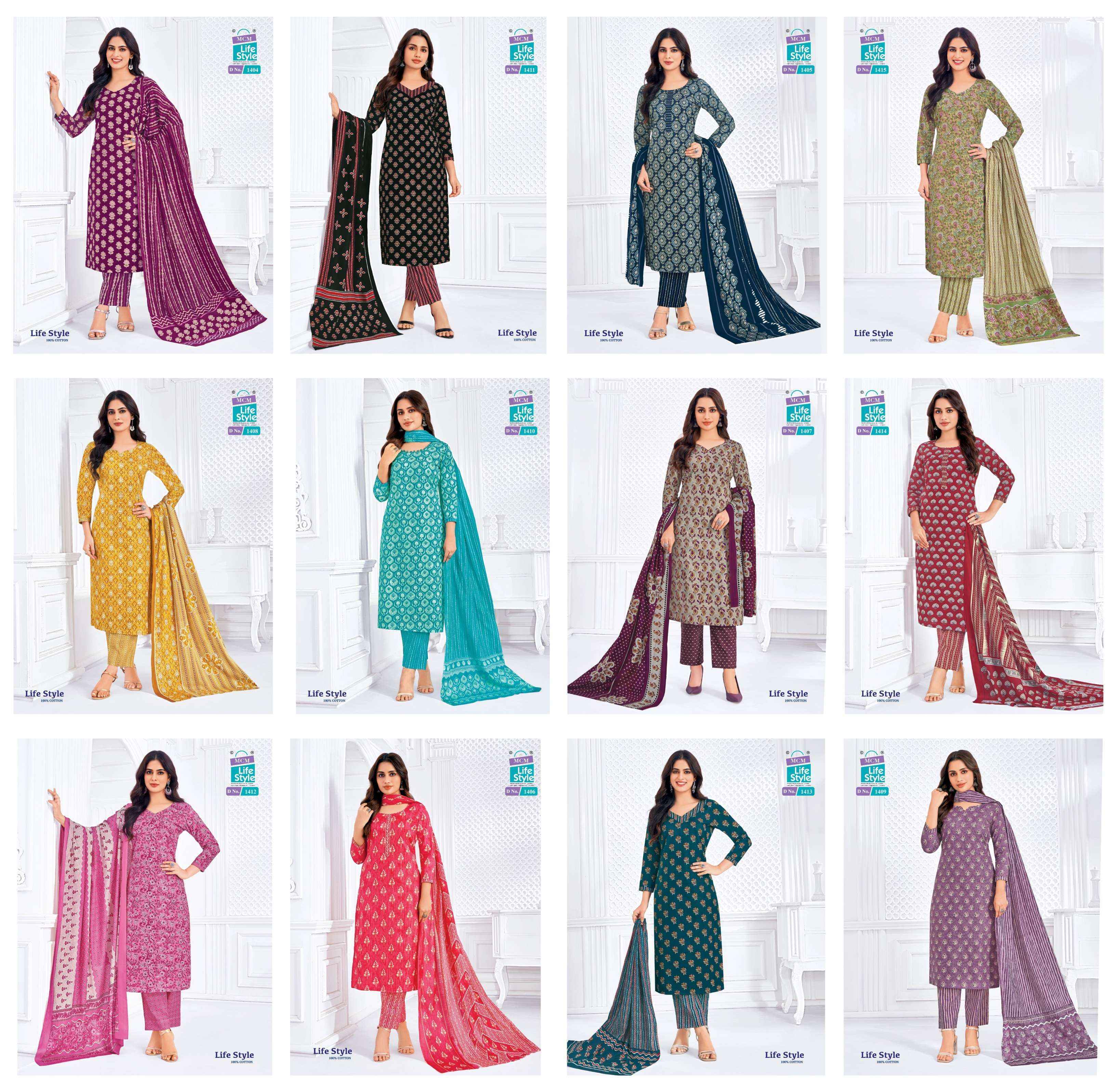 MCM Lifestyle Vol 14 Readymade Cotton Suit Wholesale Price ( 12 Pcs Catalog )