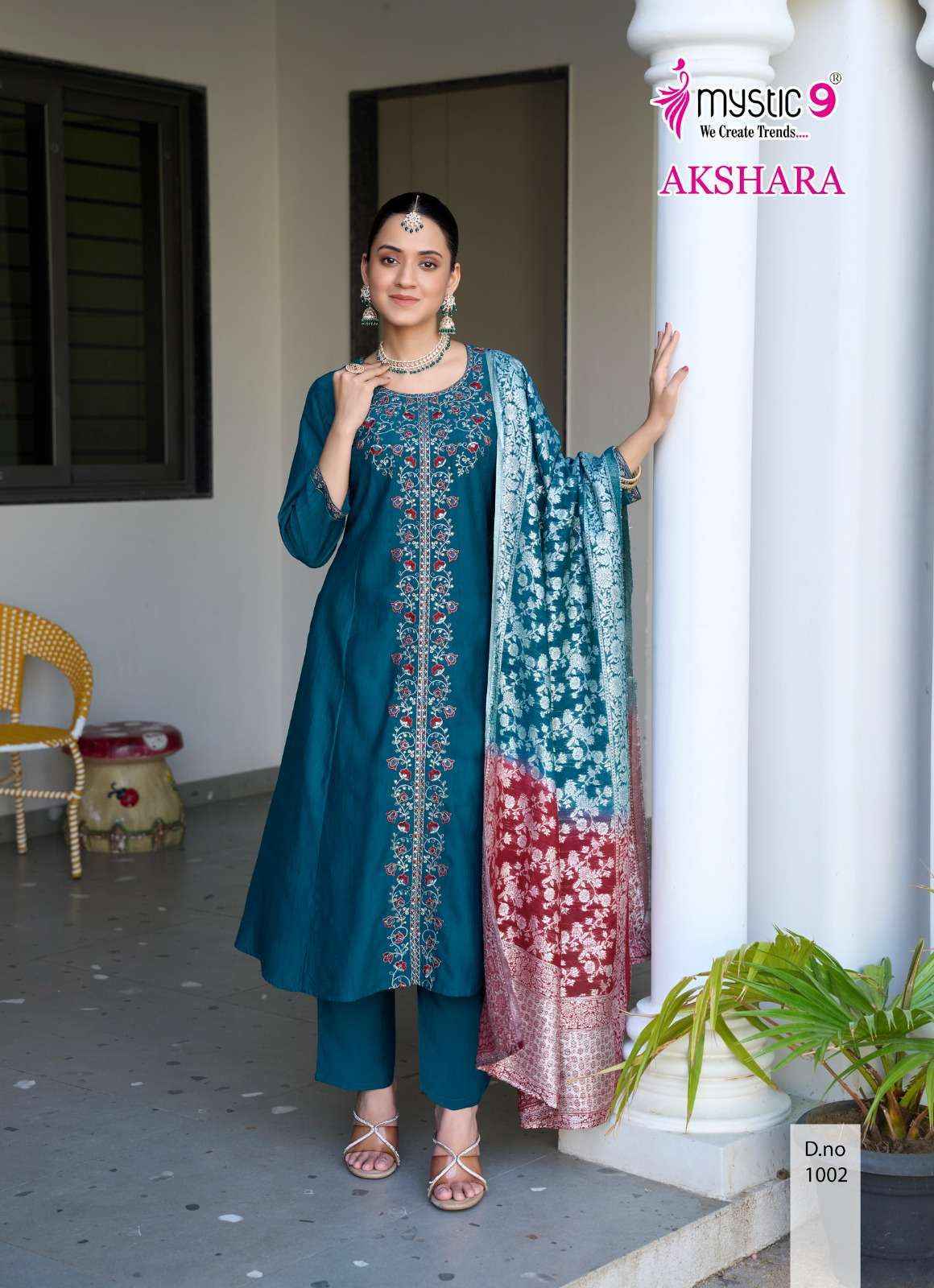 Mystic 9 Akshara Fancy Kurti Combo Suit Wholesale Price ( 6 Pcs Catalog )
