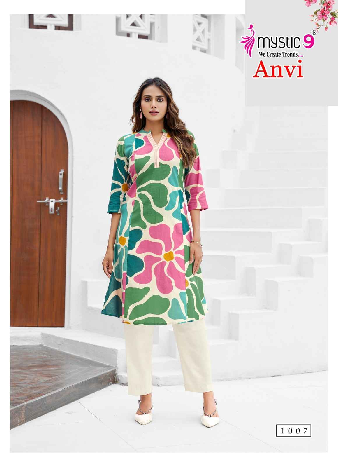 Mystic 9 Anvi Cotton Kurti With Bottom Wholesale Price ( 10 Pcs Catalog )