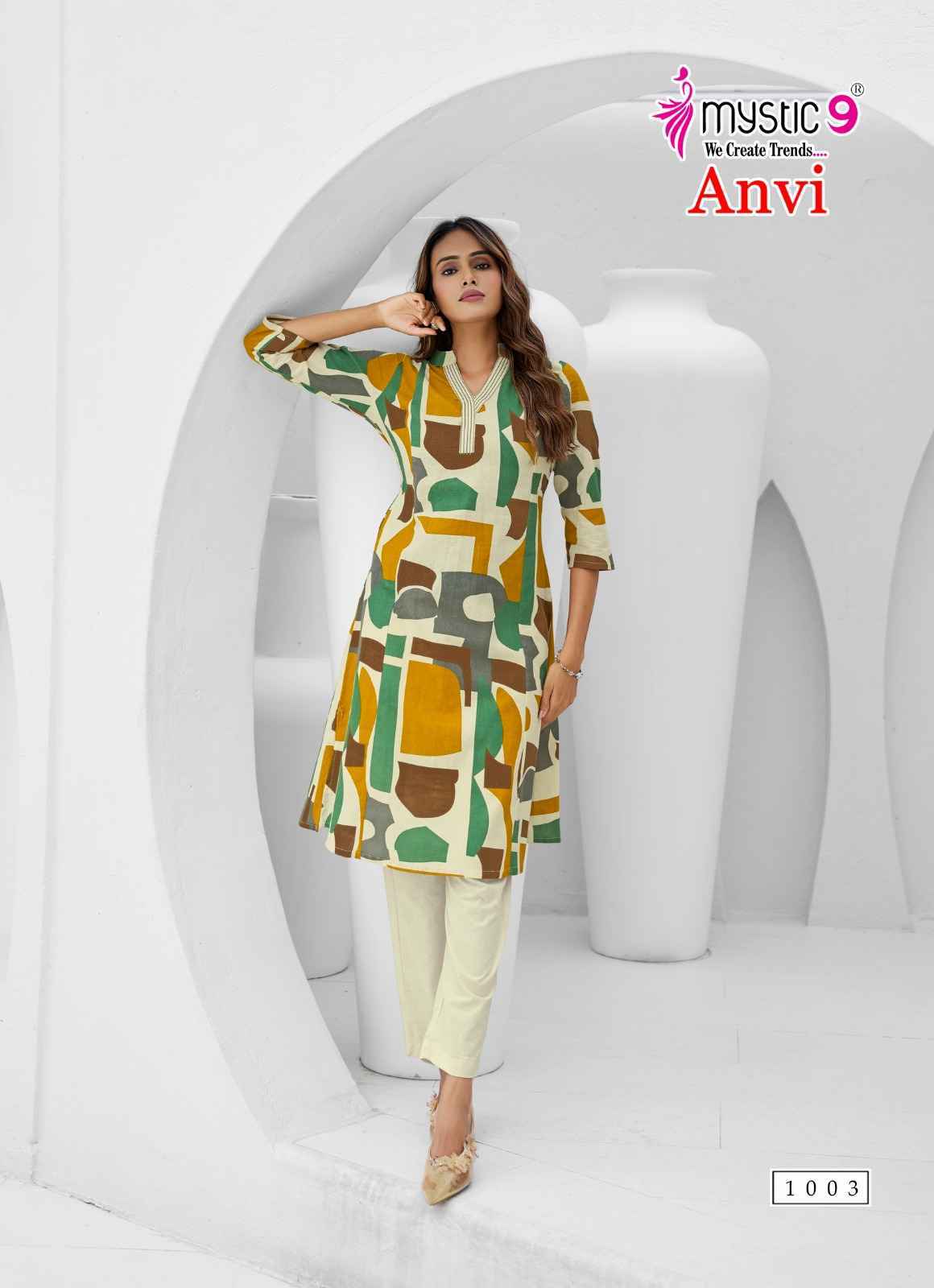 Mystic 9 Anvi Cotton Kurti With Bottom Wholesale Price ( 10 Pcs Catalog )