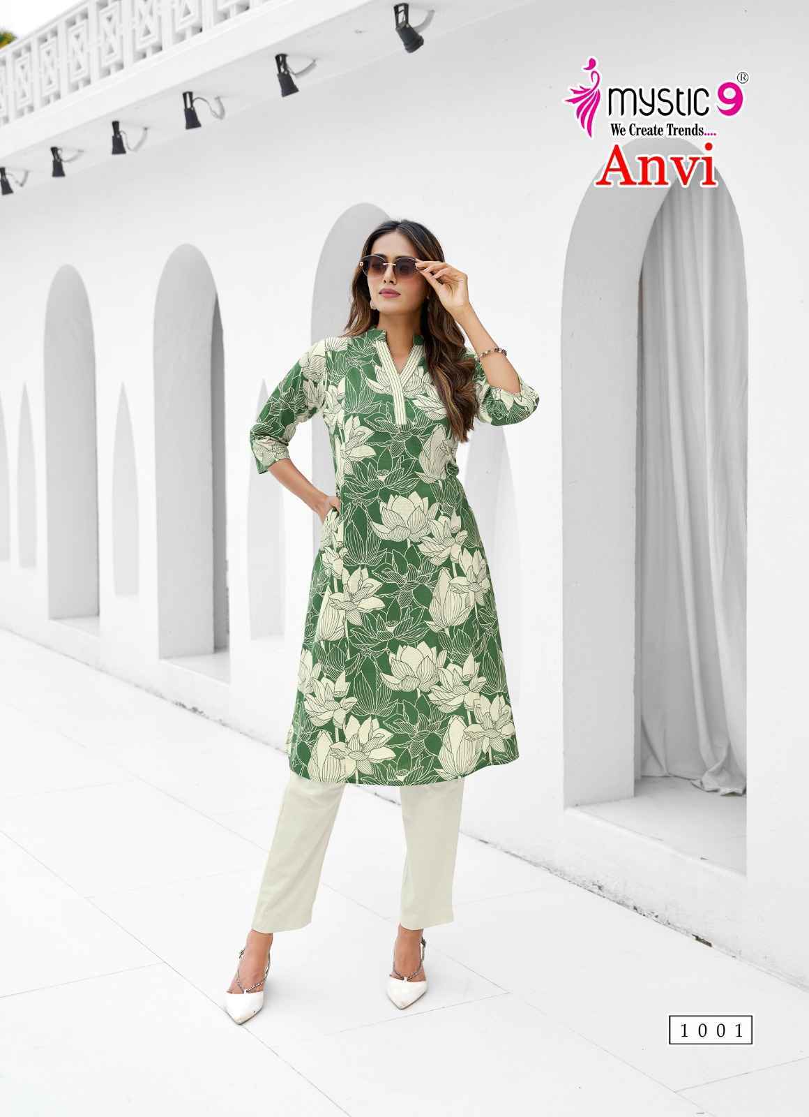 Mystic 9 Anvi Cotton Kurti With Bottom Wholesale Price ( 10 Pcs Catalog )