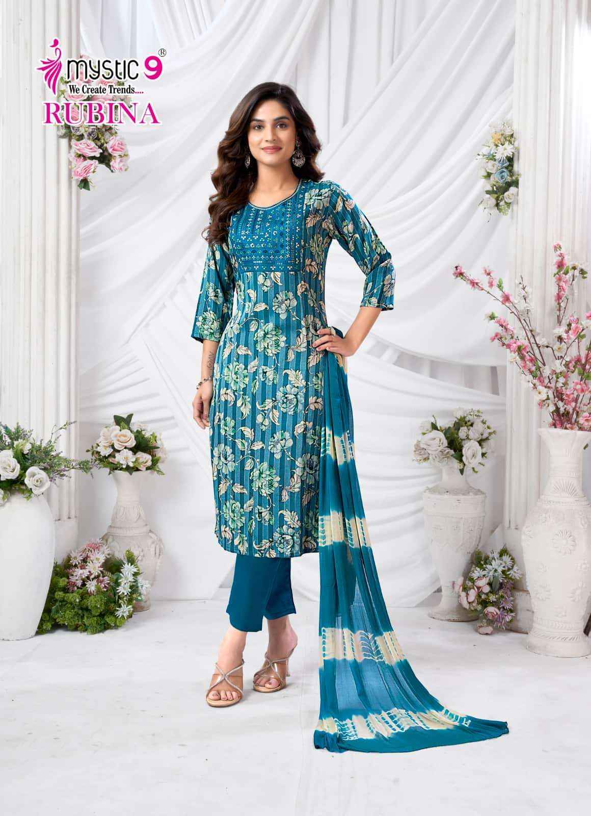 Mystic 9 Rubina Vol 10 Fancy Readymade Dress ( 8 Pcs Catalog )