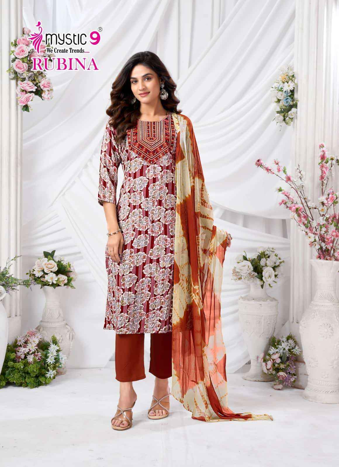 Mystic 9 Rubina Vol 10 Fancy Readymade Dress ( 8 Pcs Catalog )