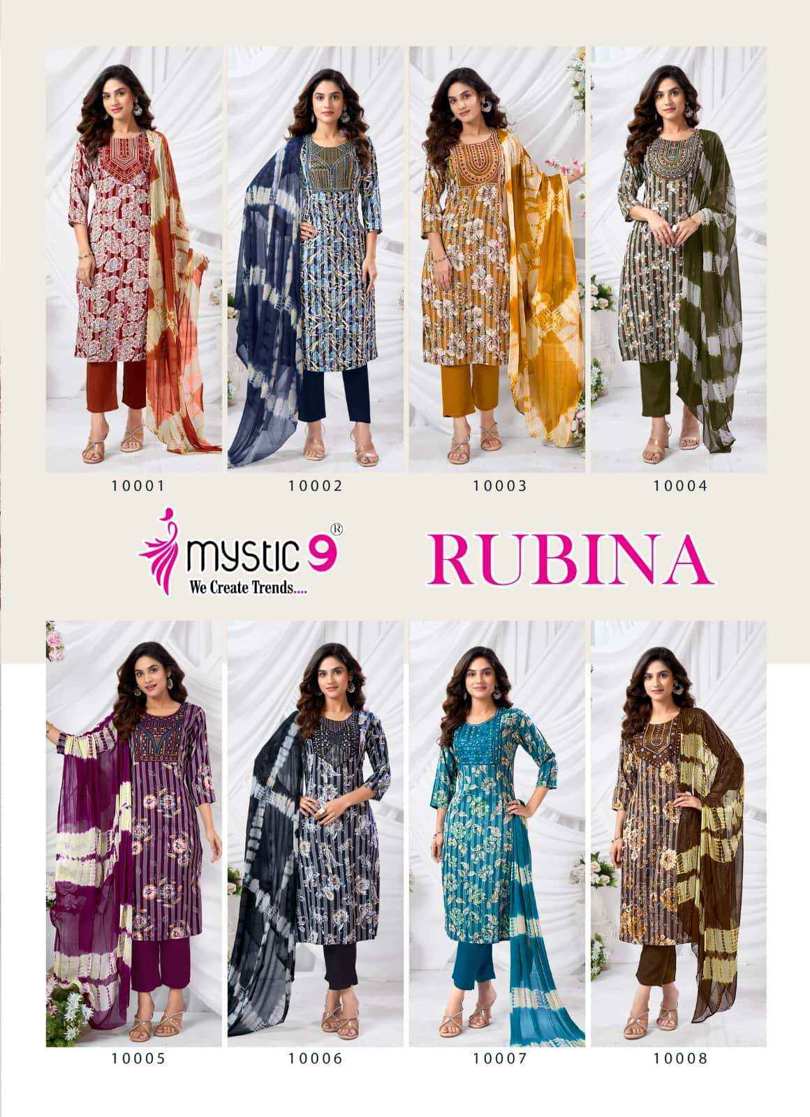 Mystic 9 Rubina Vol 10 Fancy Readymade Dress ( 8 Pcs Catalog )