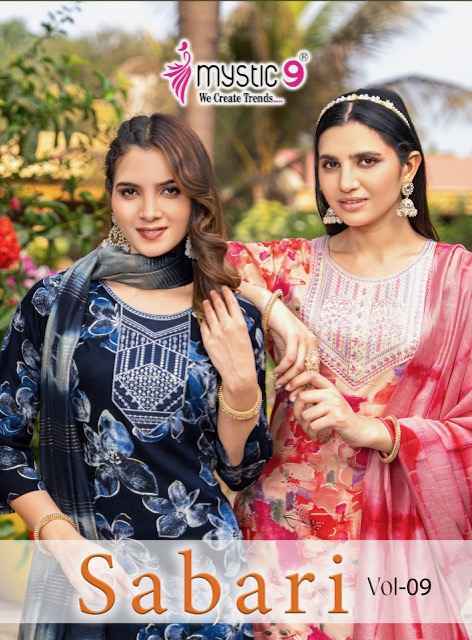 Mystic 9 Sabri Vol 9 Reyon Kurti Combo Wholesale Price ( 8 Pcs Catalog )