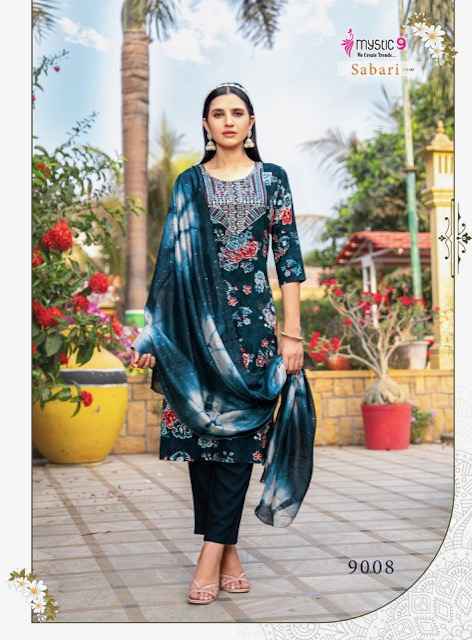 Mystic 9 Sabri Vol 9 Reyon Kurti Combo Wholesale Price ( 8 Pcs Catalog )