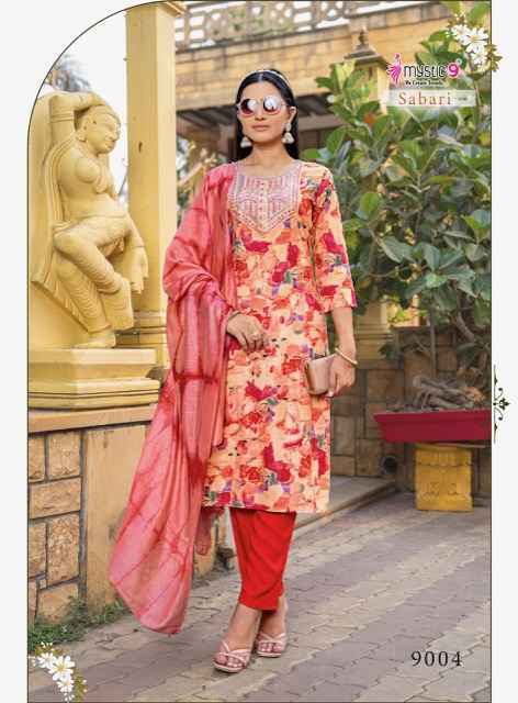 Mystic 9 Sabri Vol 9 Reyon Kurti Combo Wholesale Price ( 8 Pcs Catalog )