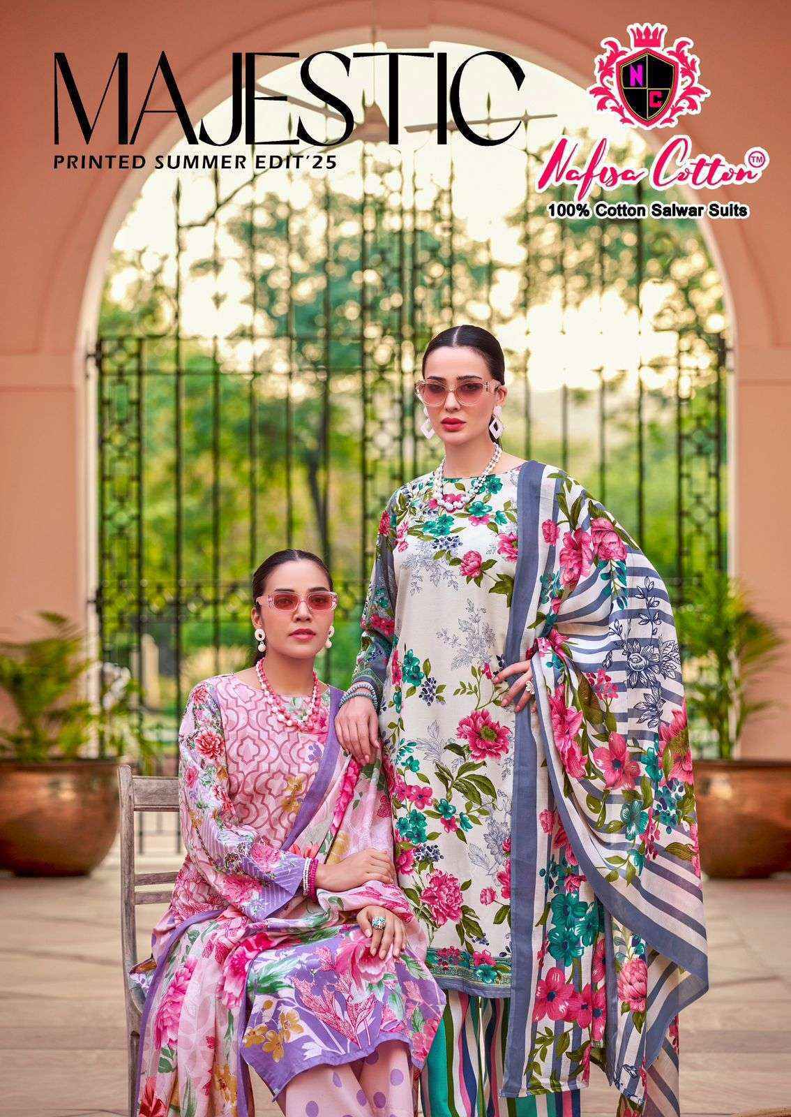Nafisa Cotton Majestic Cotton Dress Material Wholesale Price ( 6 Pcs Catalog )