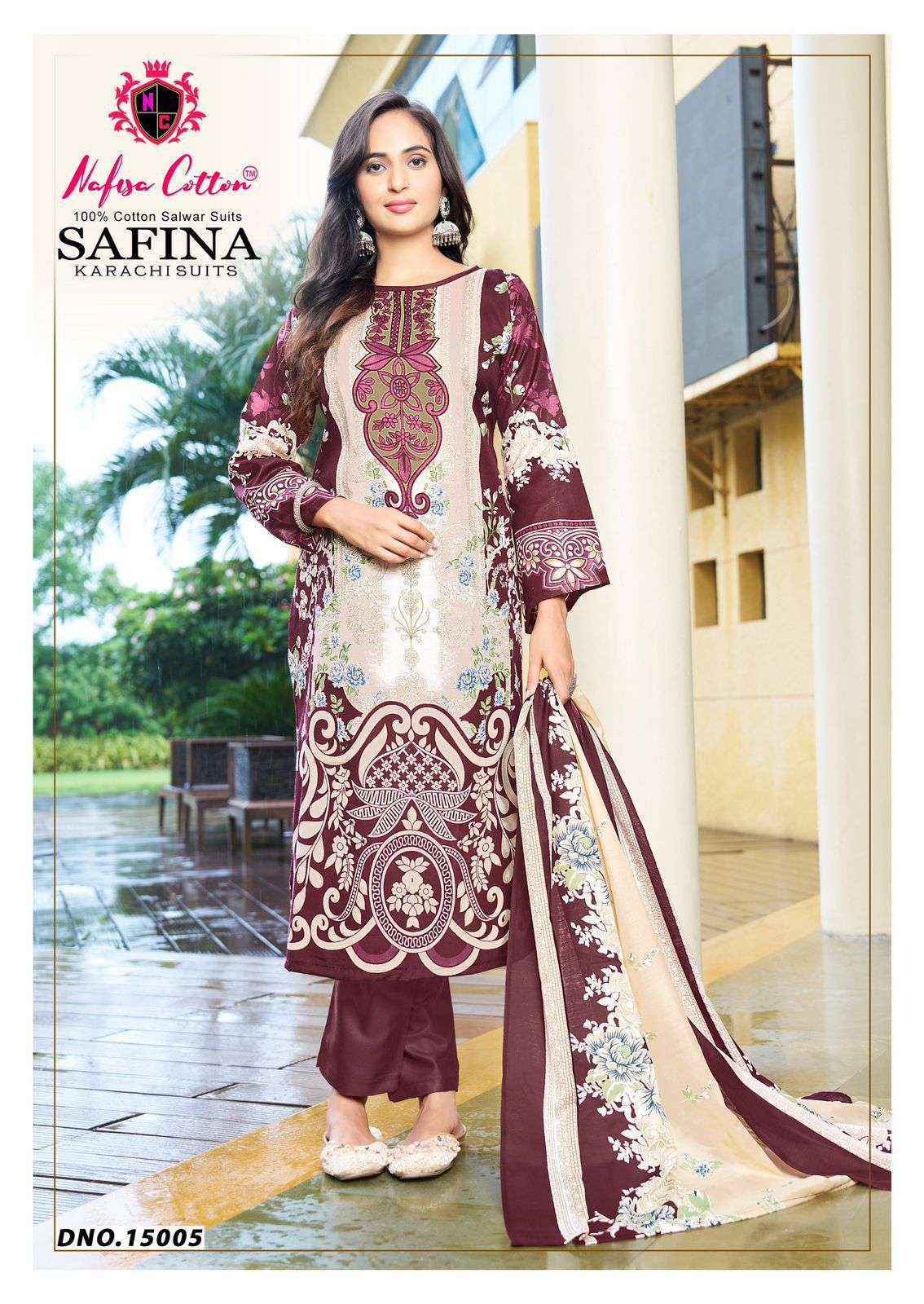Nafisa Cotton Safina Vol 15 Cotton Suit New Catalog Wholesale Price ( 6 pcs Catalogue )