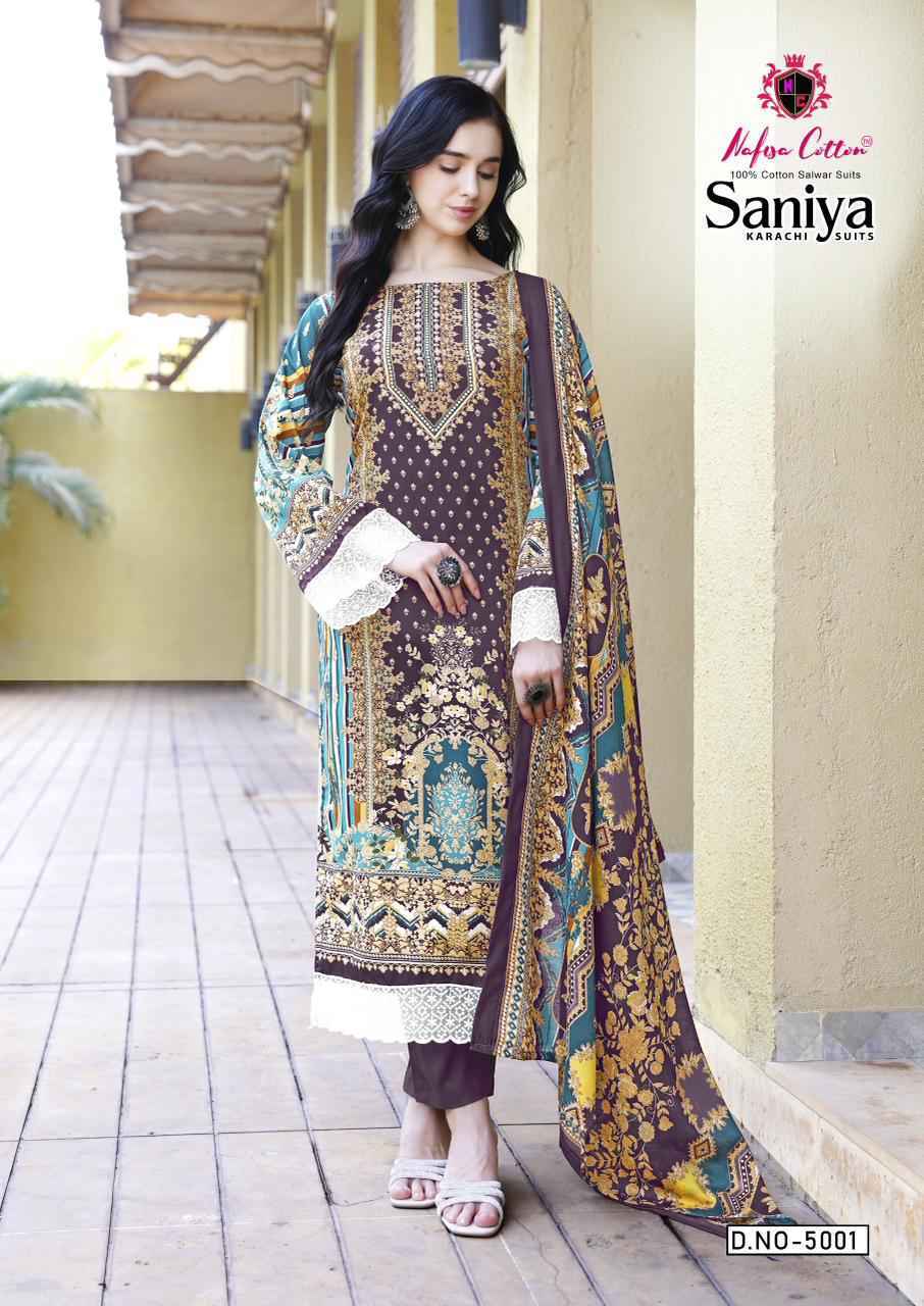 Nafisa Cotton Saniya Karachi Suits Vol 5 Pakistani Suits ( 6 pcs Catalogue