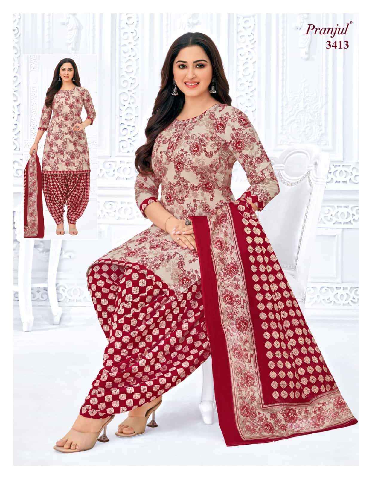 Pranjul Priyanshi Vol 34 Cotton Dress material wholesale in surat ( 12 Pcs Catalog )