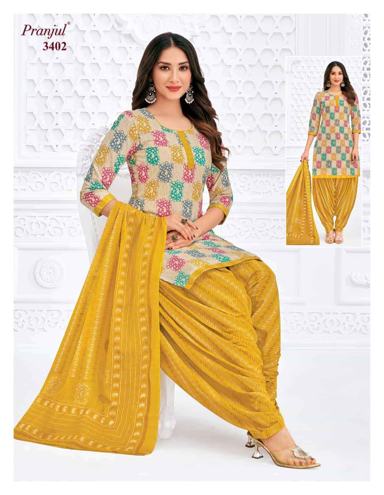 Pranjul Priyanshi Vol 34 Cotton Dress material wholesale in surat ( 12 Pcs Catalog )