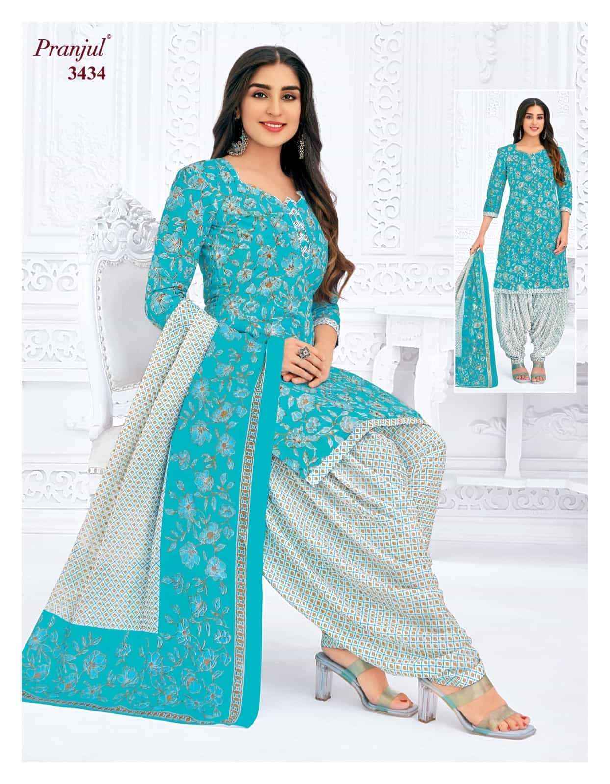 Pranjul Priyanshi Vol 34 Pure cotton pranjul dress material new catalogue ( 12 Pcs Catalog )