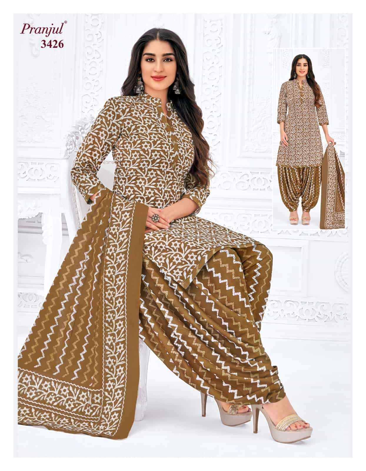 Pranjul Priyanshi Vol 34 Pure cotton pranjul dress material new catalogue ( 12 Pcs Catalog )