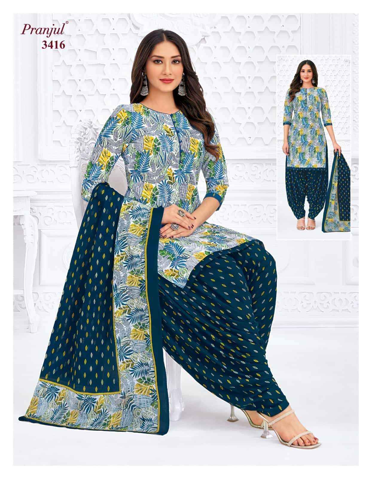 Pranjul Priyanshi Vol 34 Pure cotton pranjul dress material new catalogue ( 12 Pcs Catalog )