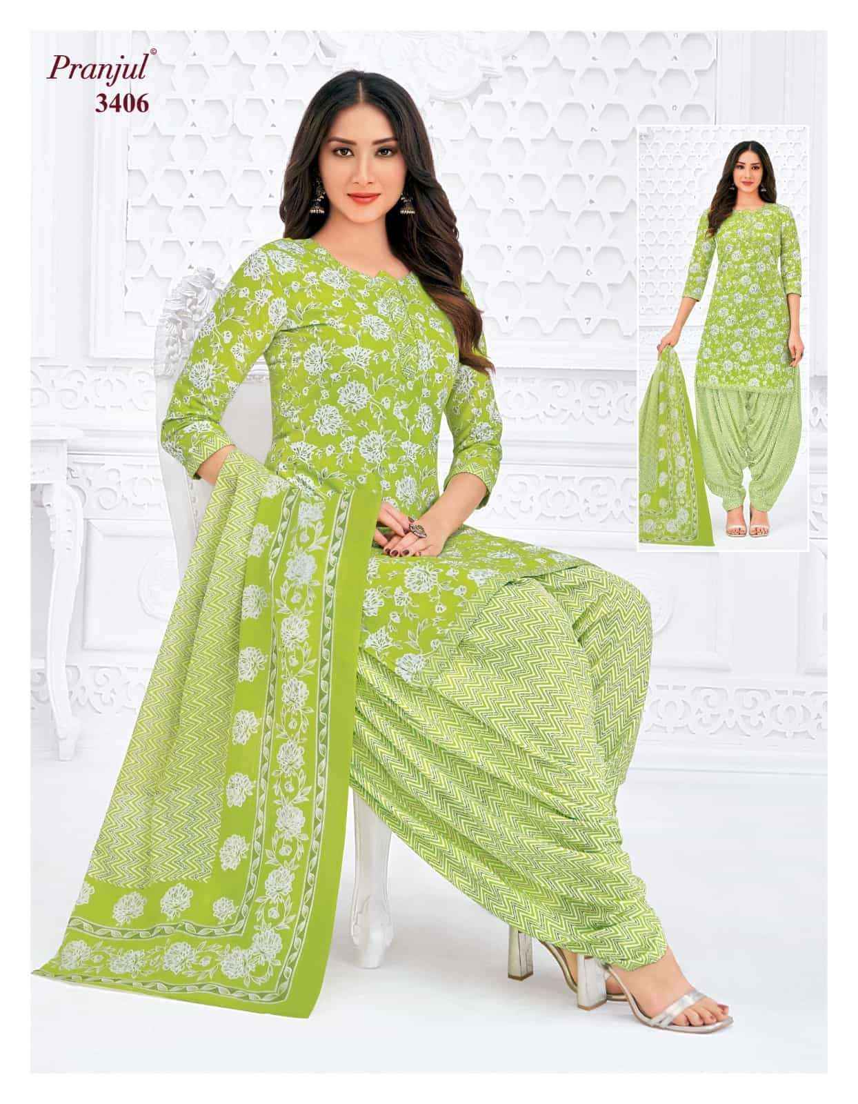 Pranjul Priyanshi Vol 34 Pure cotton pranjul dress material new catalogue ( 12 Pcs Catalog )