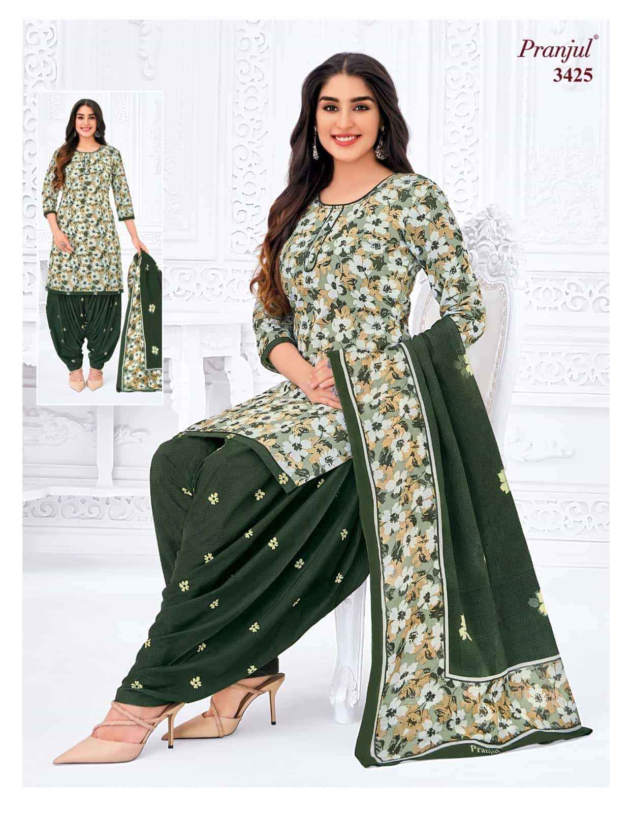 Pranjul Priyanshi Vol 34 Pure cotton pranjul dress material new catalogue ( 12 Pcs Catalog )